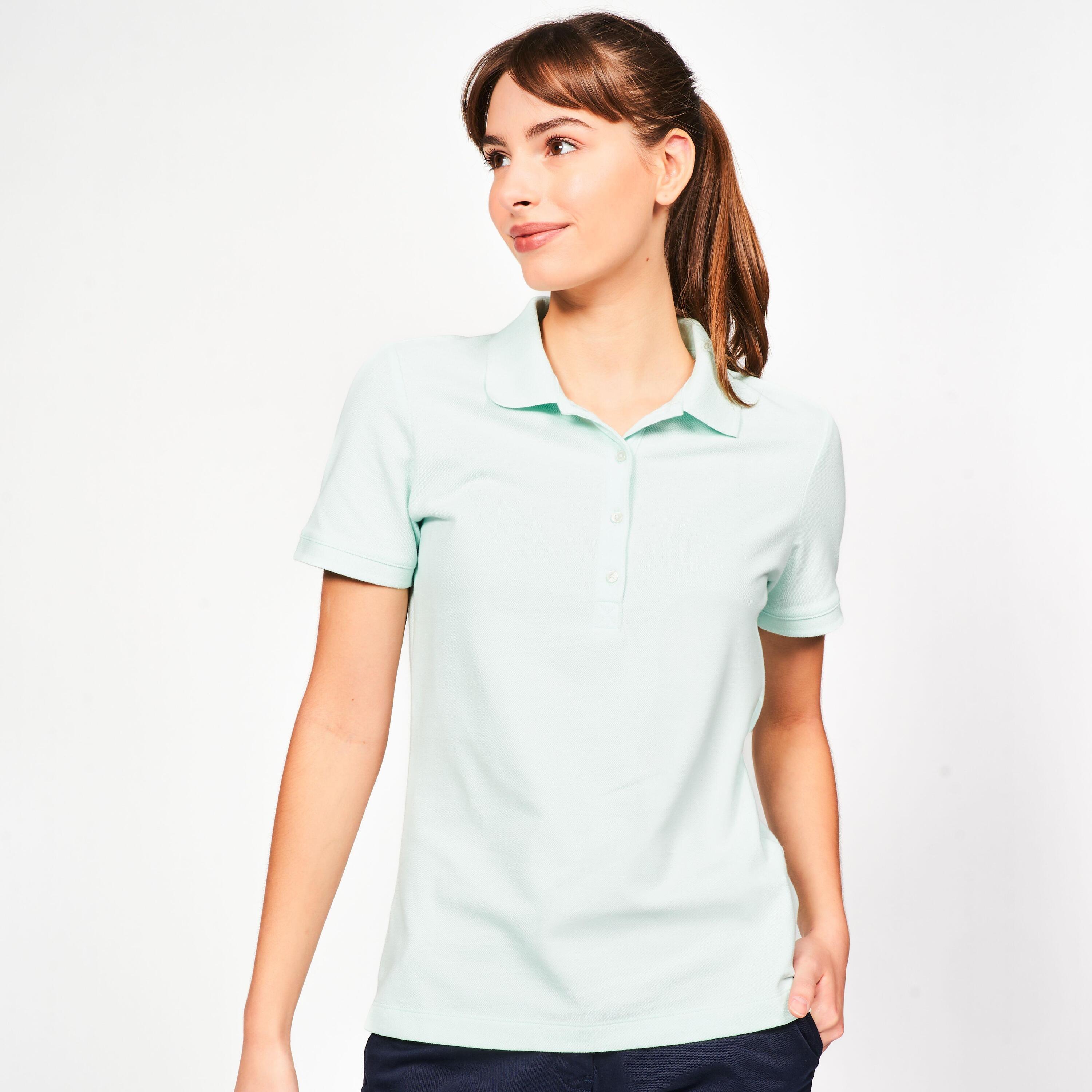Polo golf donna MW 500 verde chiaro 9/19