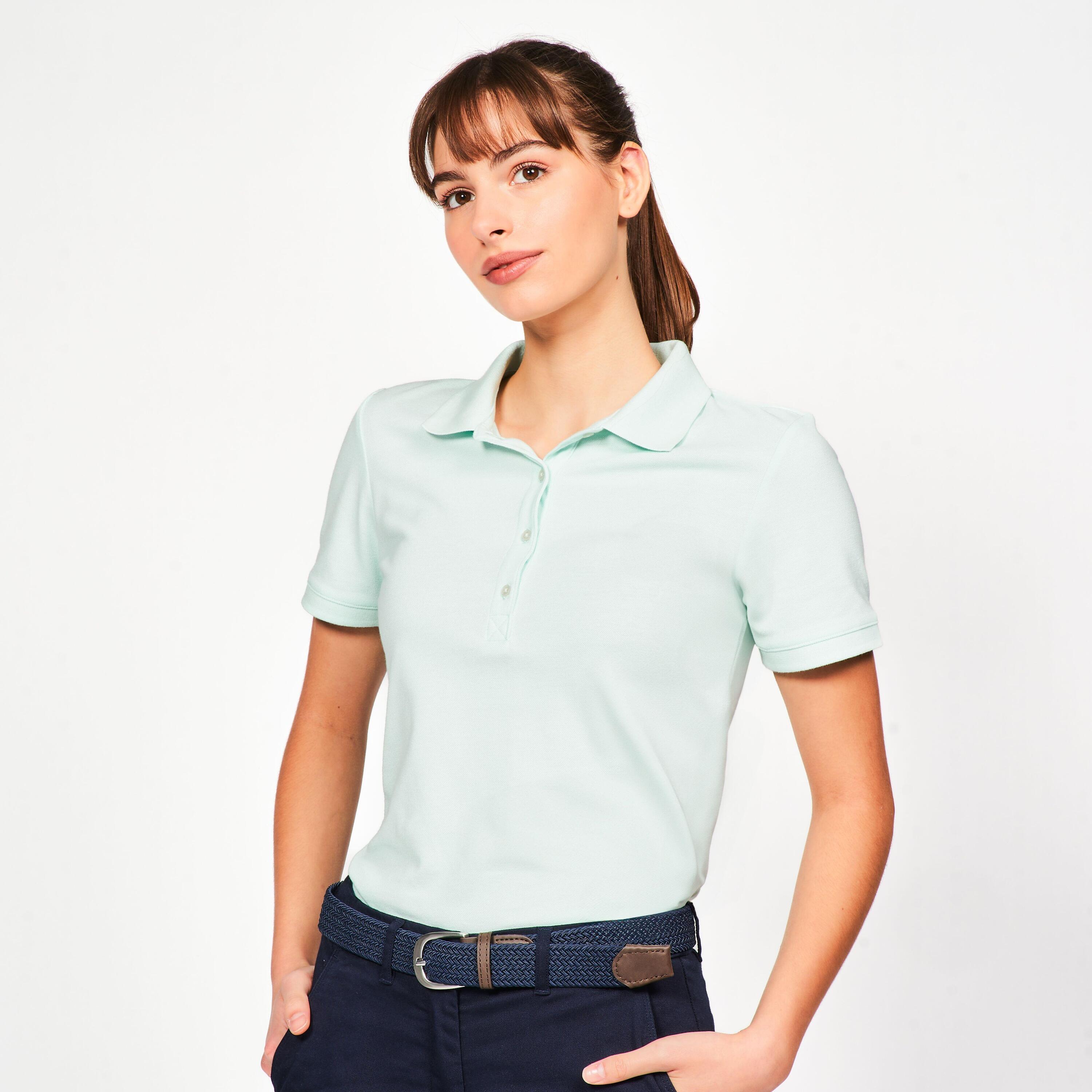 Polo golf donna MW 500 verde chiaro 16/19