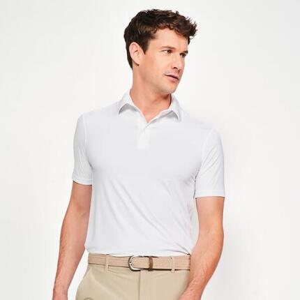 Polo de golf synthétique respirant manches courtes homme, WW900 blanc