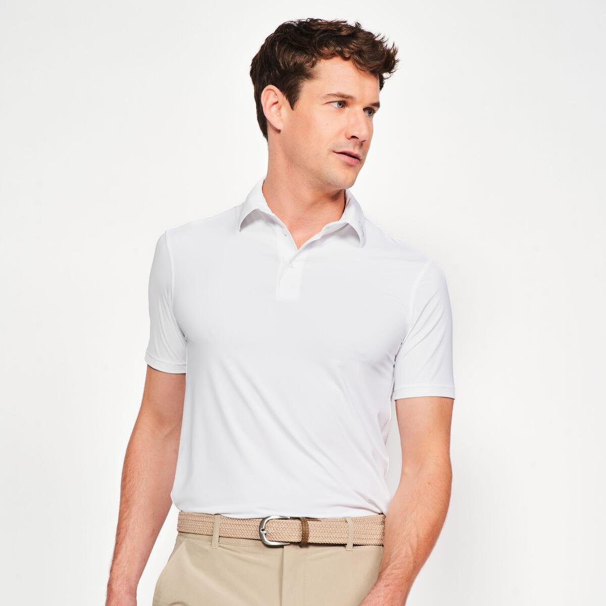 Polo de golf synthétique  respirant manches courtes homme, WW900 blanc