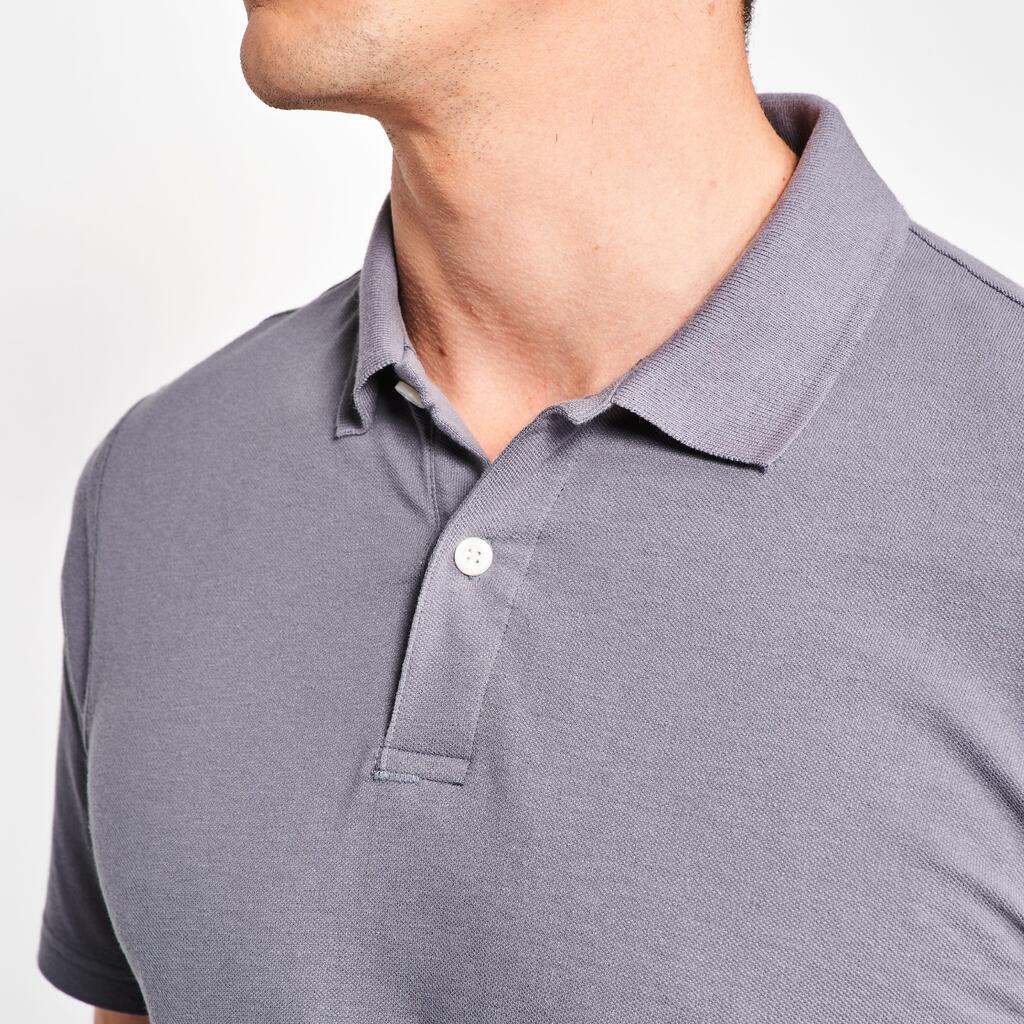 Camiseta Polo 100 % algodón manga corta de golf hombre, MW100 gris