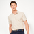 Polo de golf en coton manches courtes beige