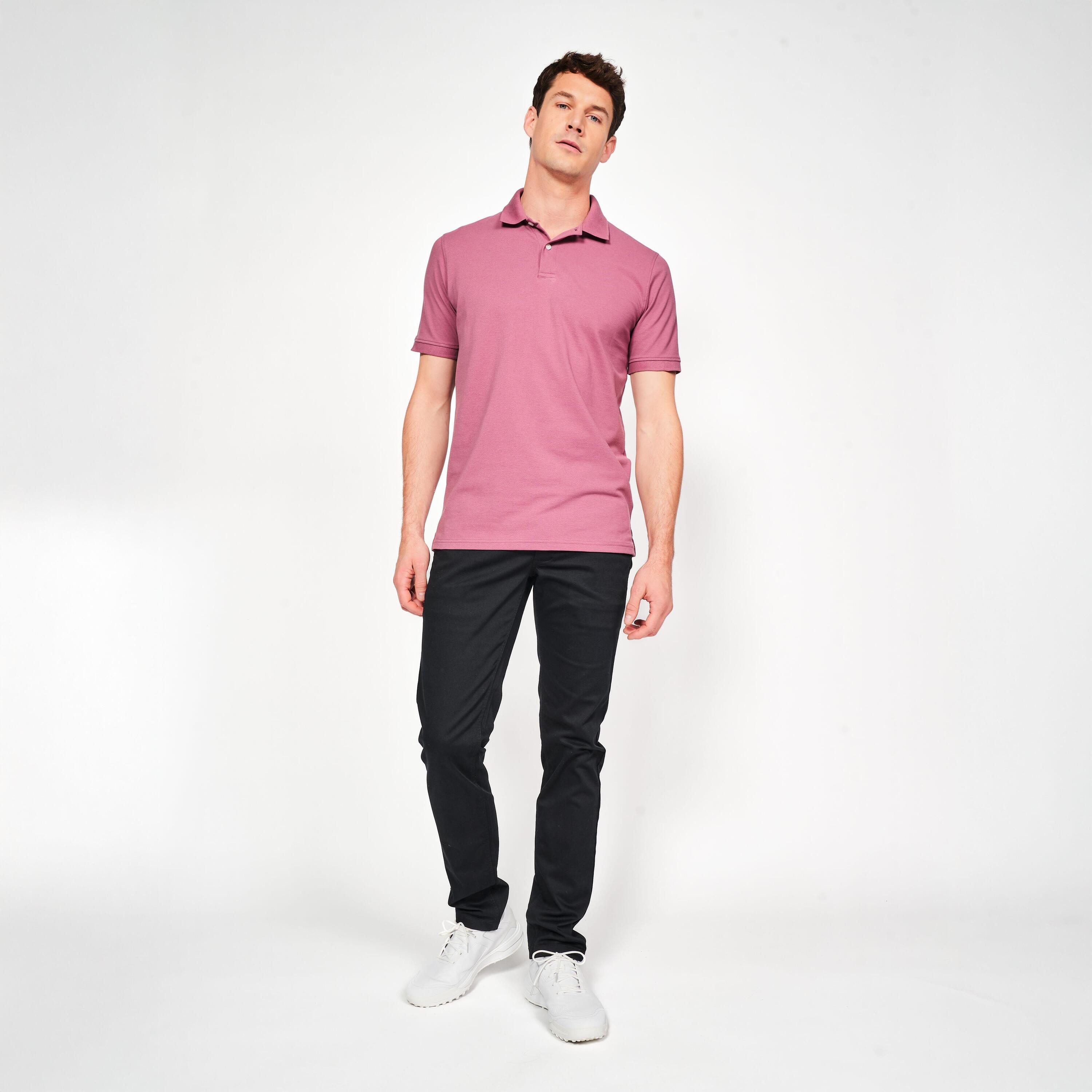Polo golf uomo MW 500 rosa scuro 17/27