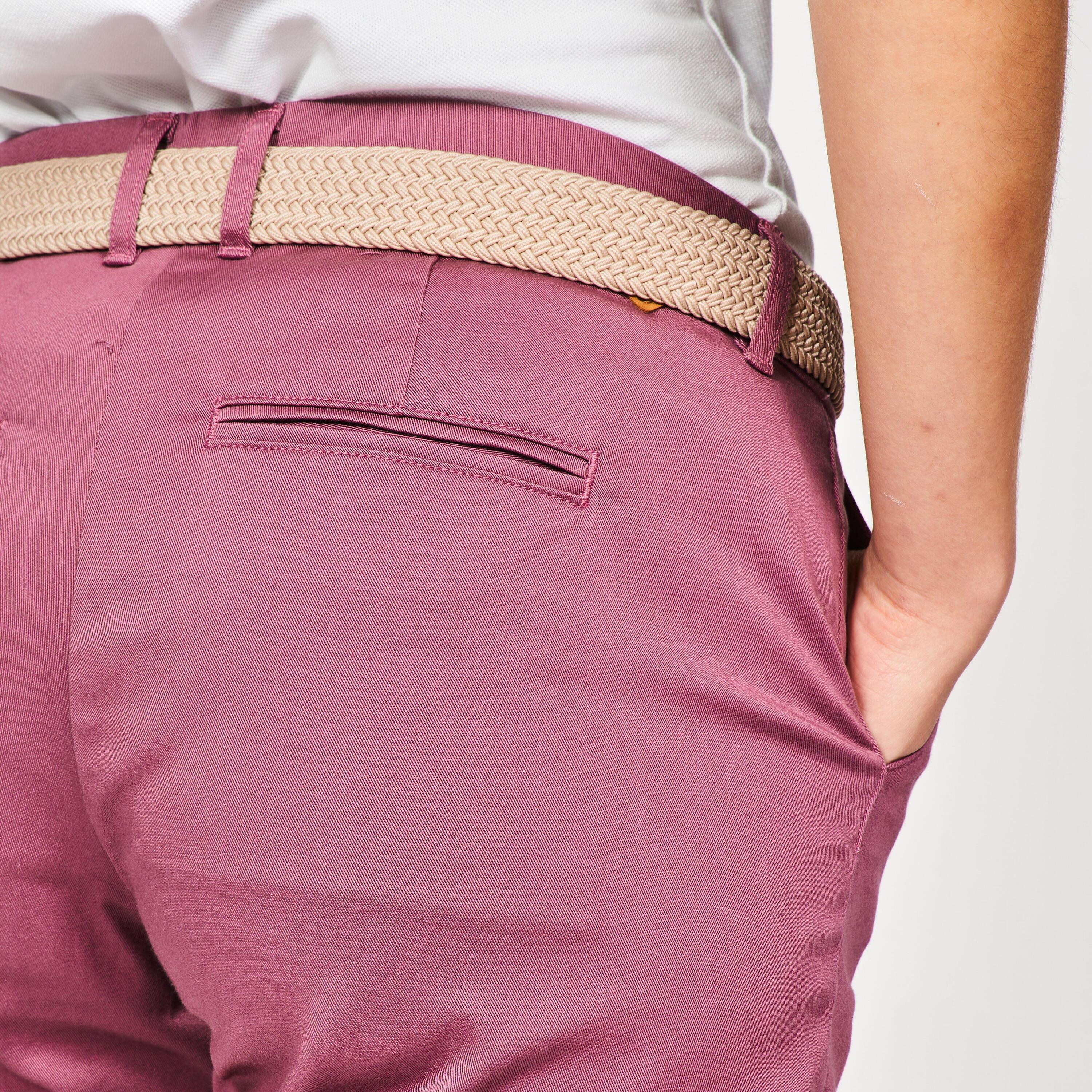 Golf chino short katoen dames MW500 paarsgrijs 5/5