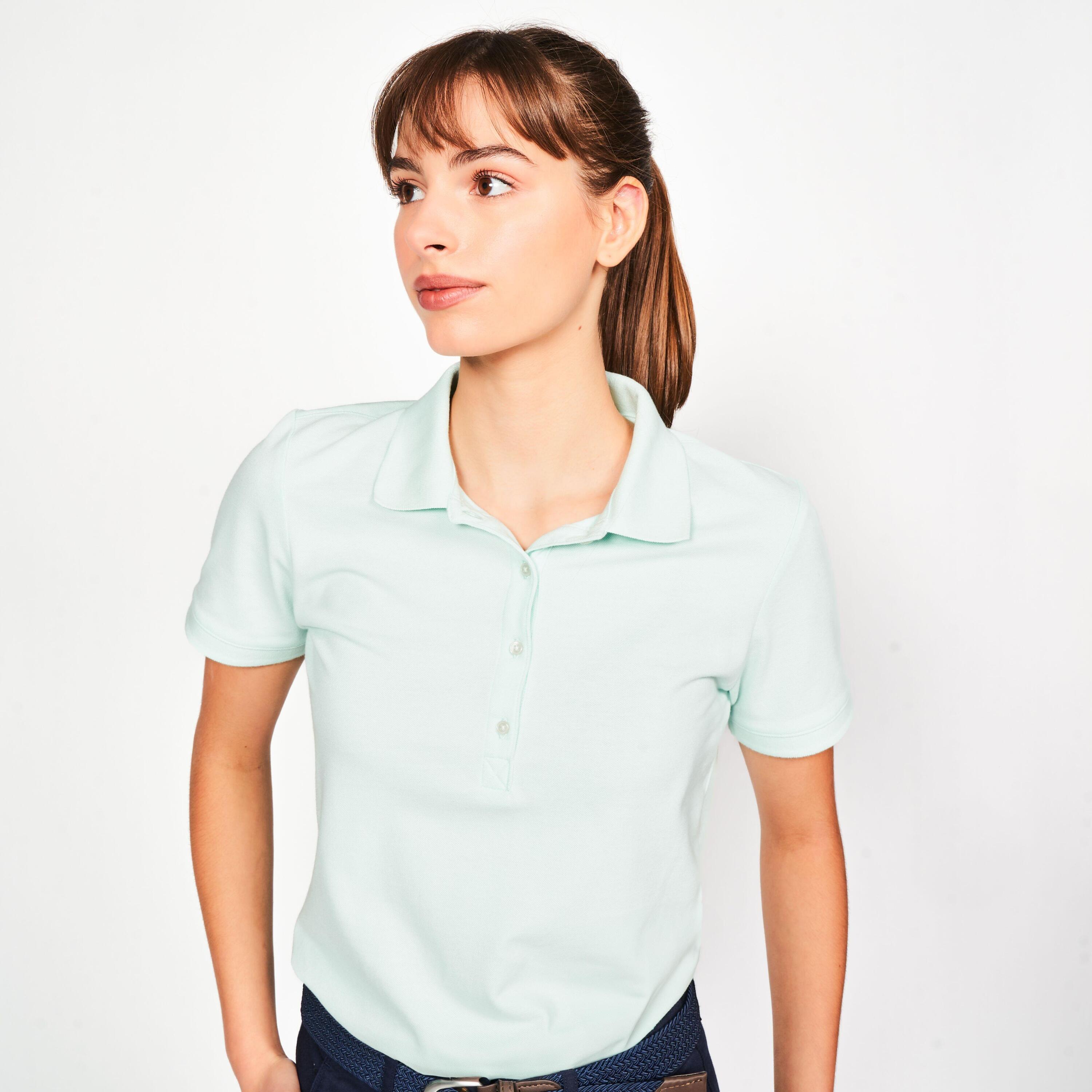 Polo golf donna MW 500 verde chiaro 17/19