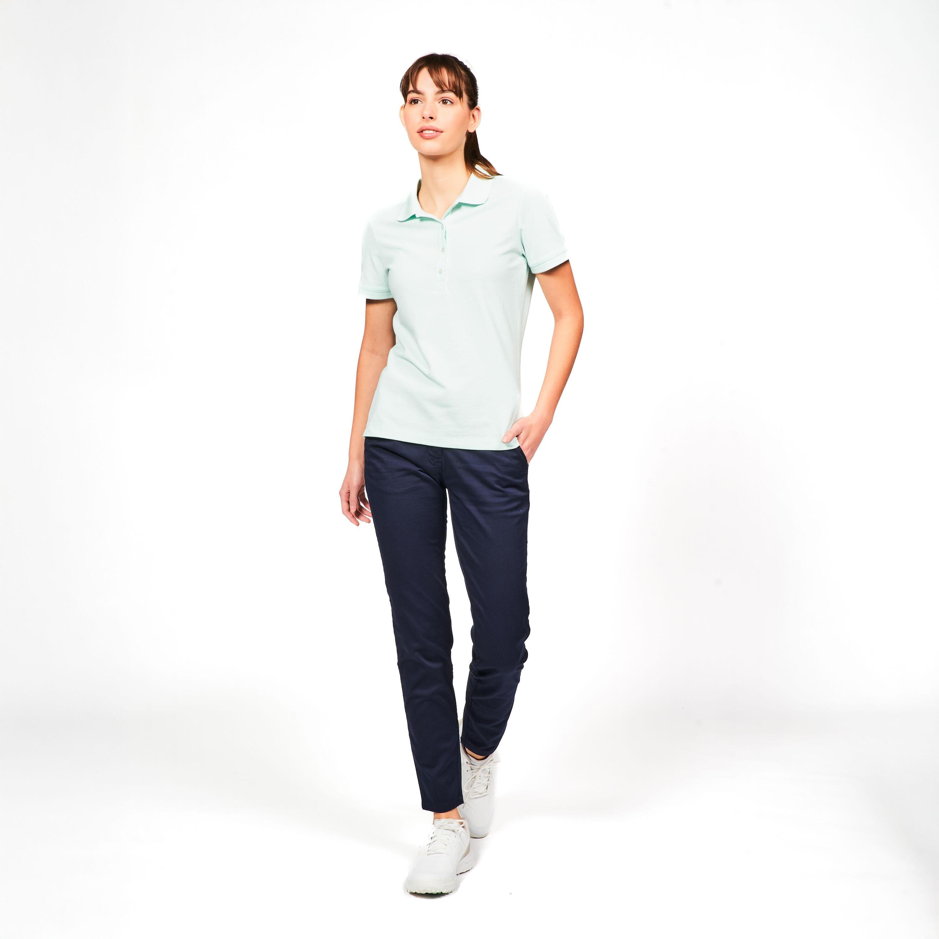 Polo golf donna MW 500 verde chiaro 10/19