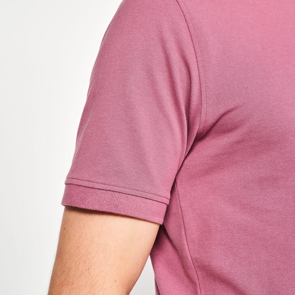 Polo de golf en coton polyester manches courtes homme, MW500 rose foncé