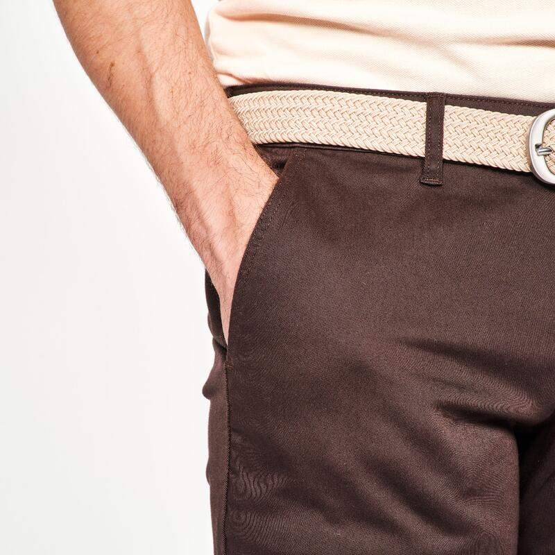 Pantalon golf chino bumbac MW500 Maro Bărbați