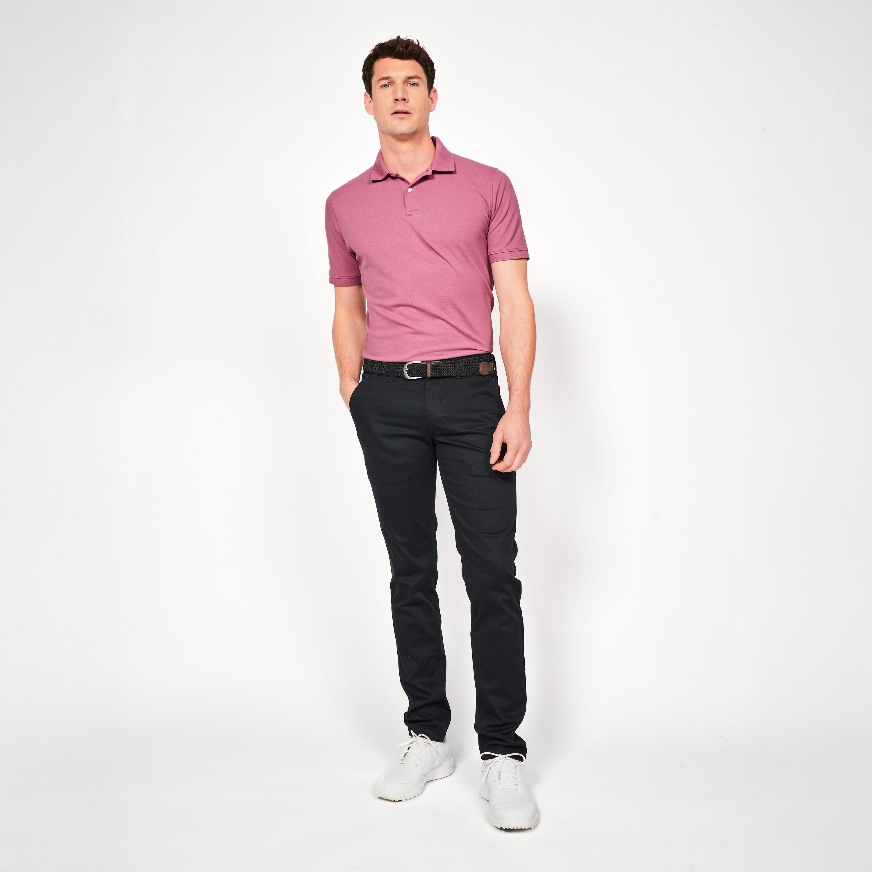 Polo golf uomo MW 500 rosa scuro 23/27