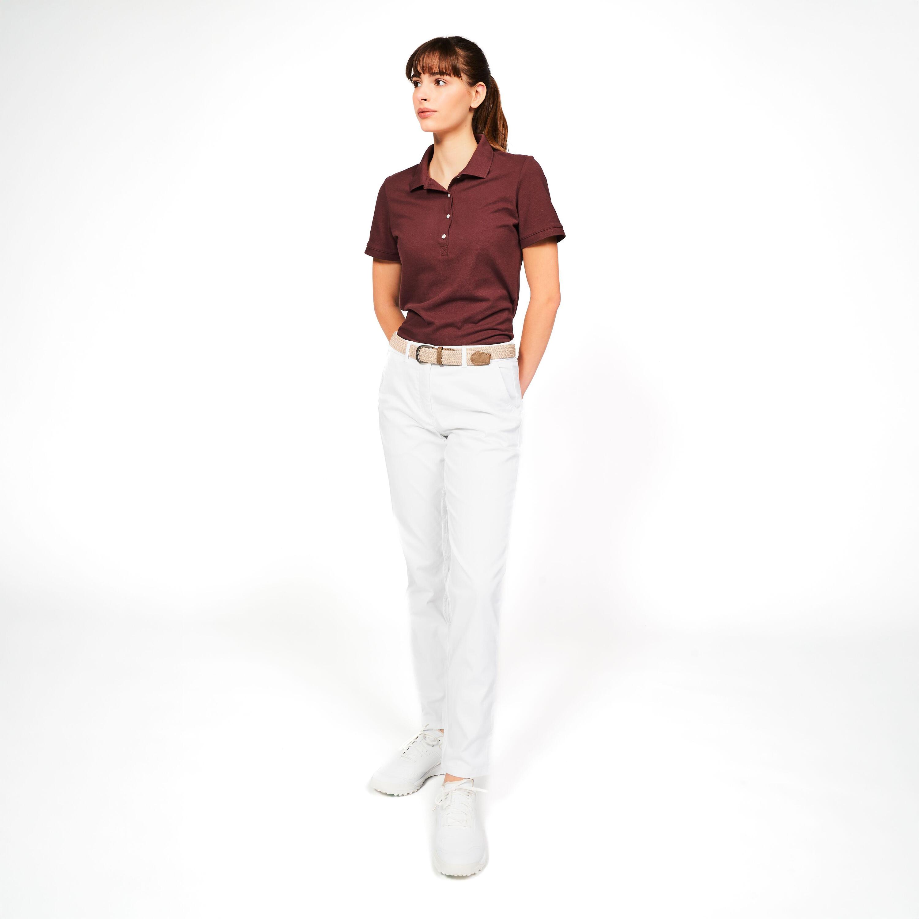 Polo golf donna MW 500 marrone scuro 15/17