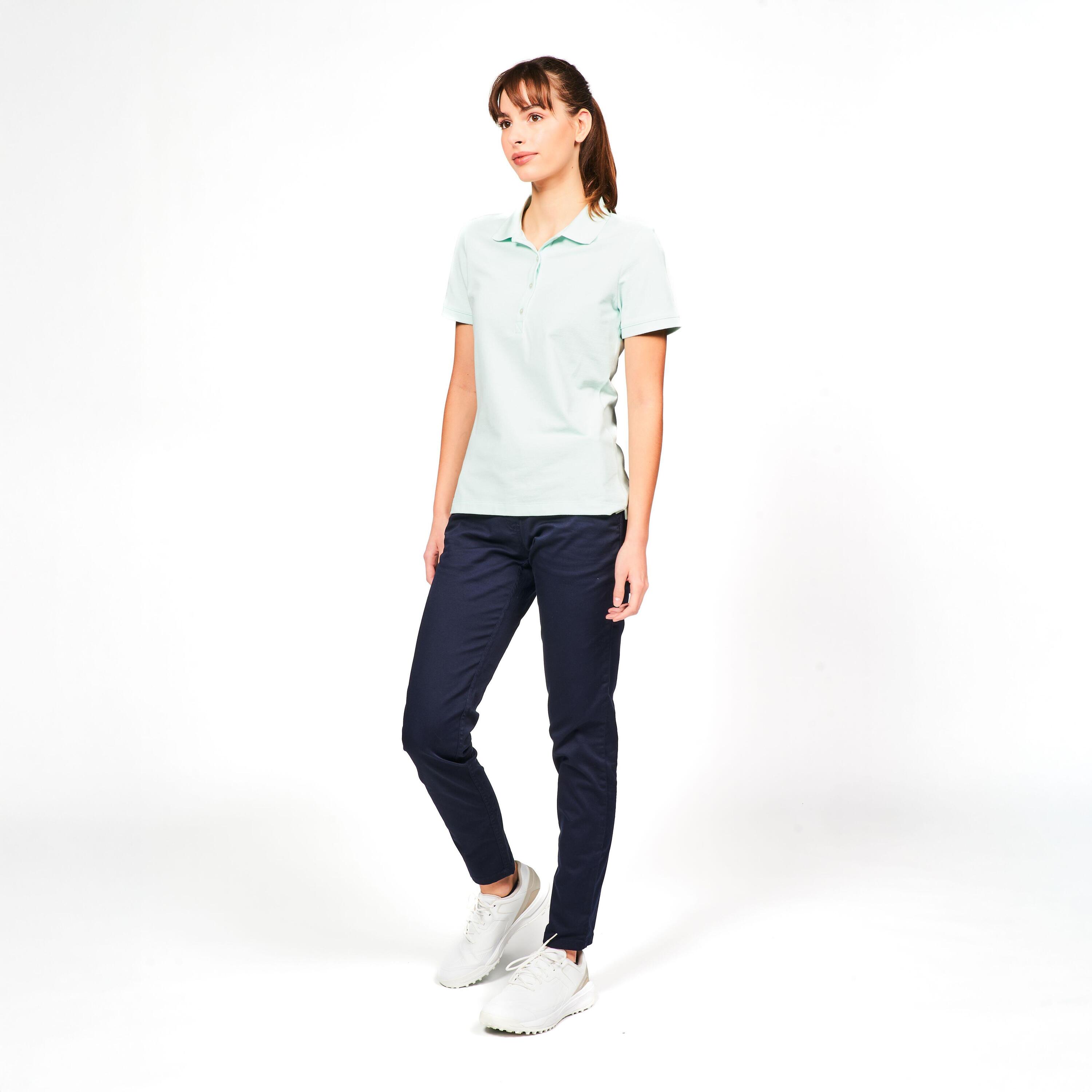 Polo golf donna MW 500 verde chiaro 11/19