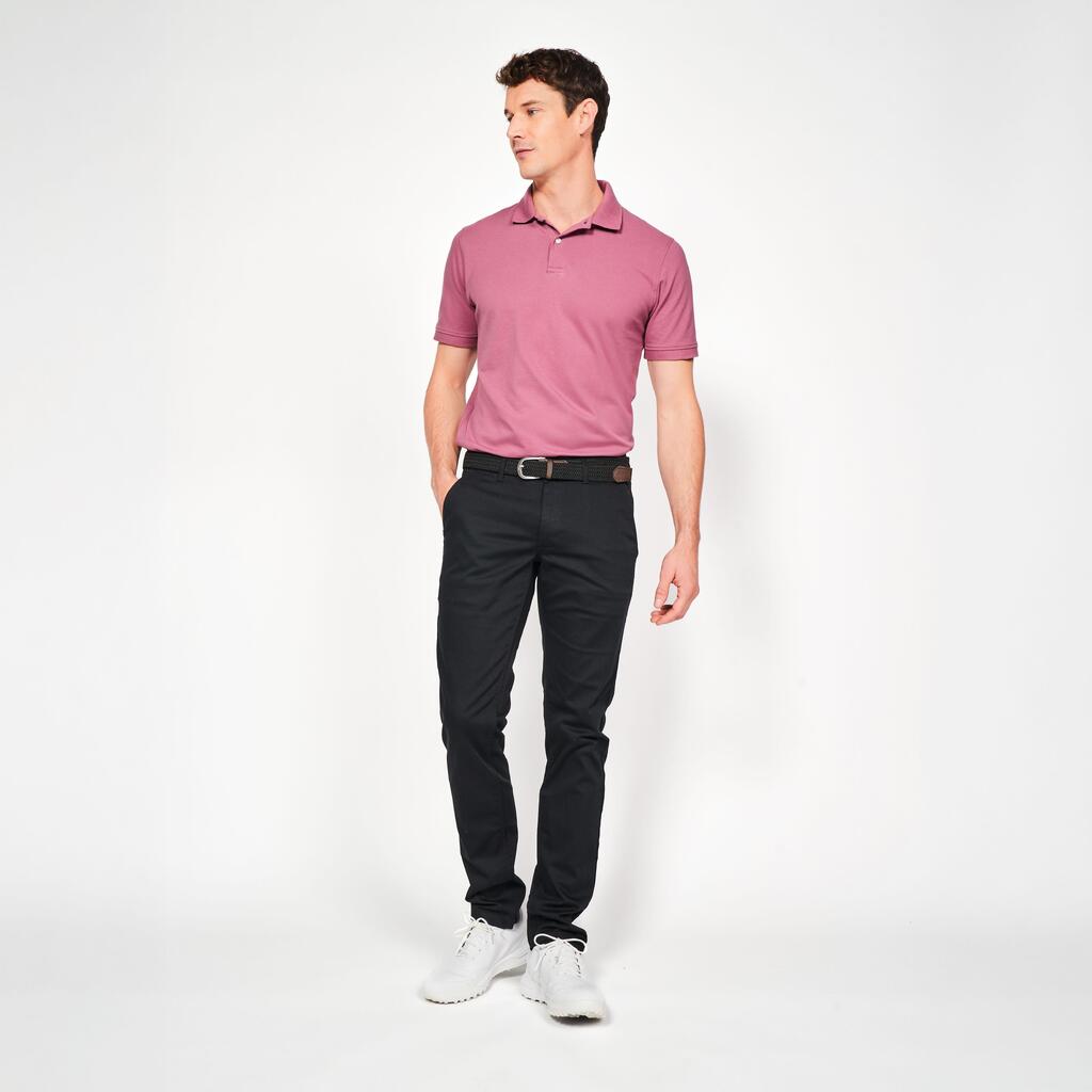 Golf cotton short sleeve polo shirt beige