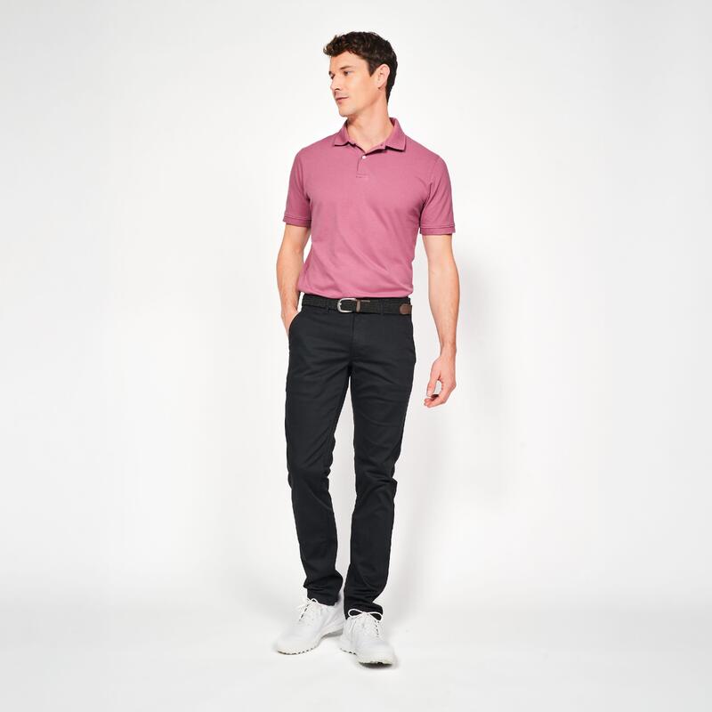Erkek Kısa Kollu Golf Polo Tişörtü - Koyu Pembe - MW500