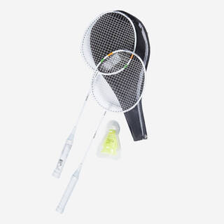 Adult badminton racket br 100 set Starter White