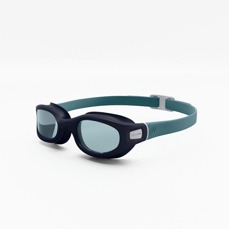 Schwimmbrille getönt Grösse L - Soft grün Gläser türkis 