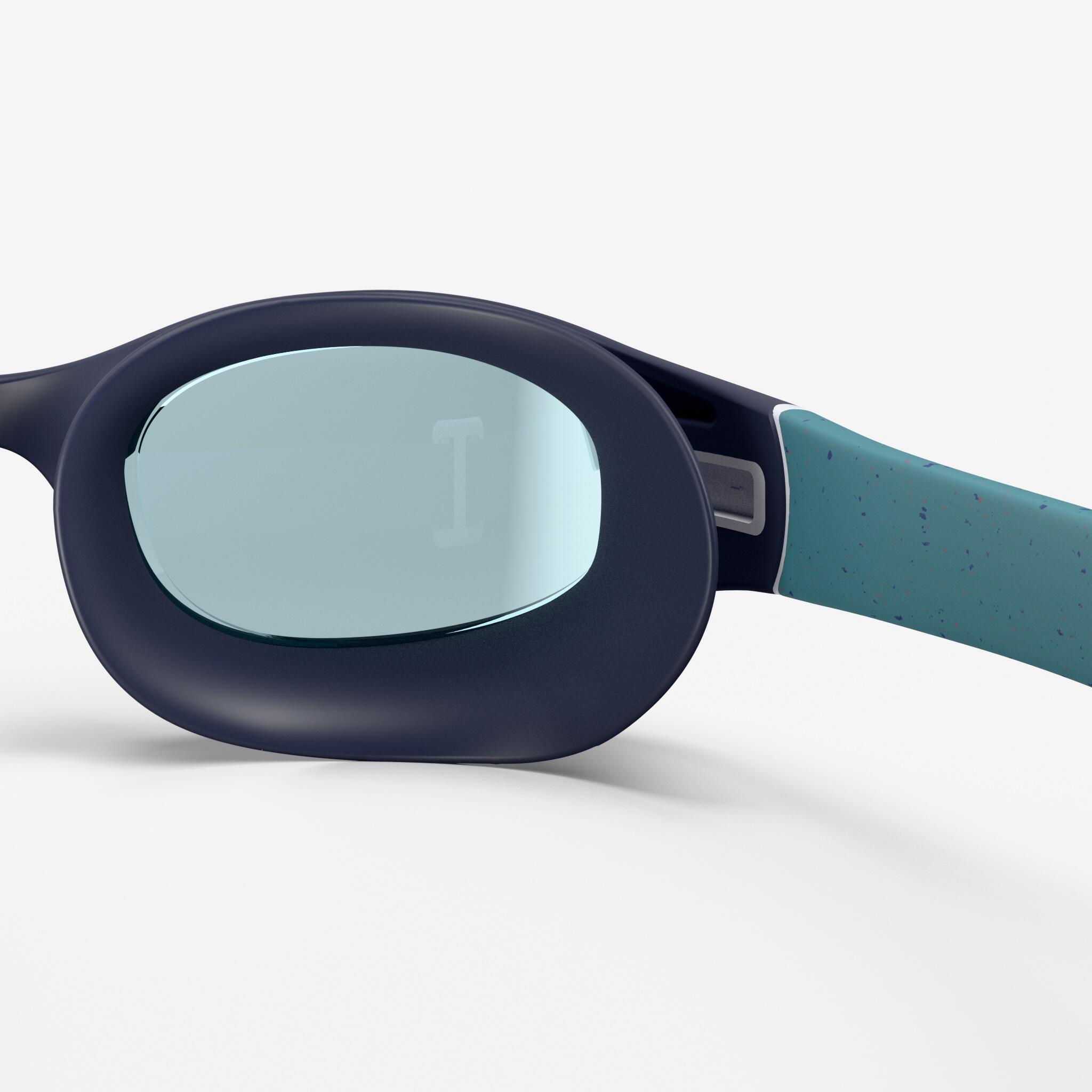 Swimming Goggles L Soft Green Tinted Secure Fit Turquoise