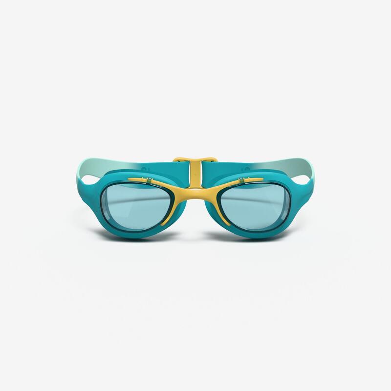 Lunettes de natation Junior - Xbase turquoise teintées vert