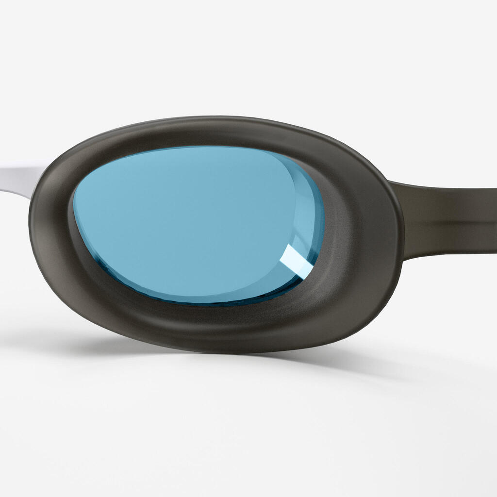 Lunettes de natation Taille L - Xbase noir blanc verres teintées bleu