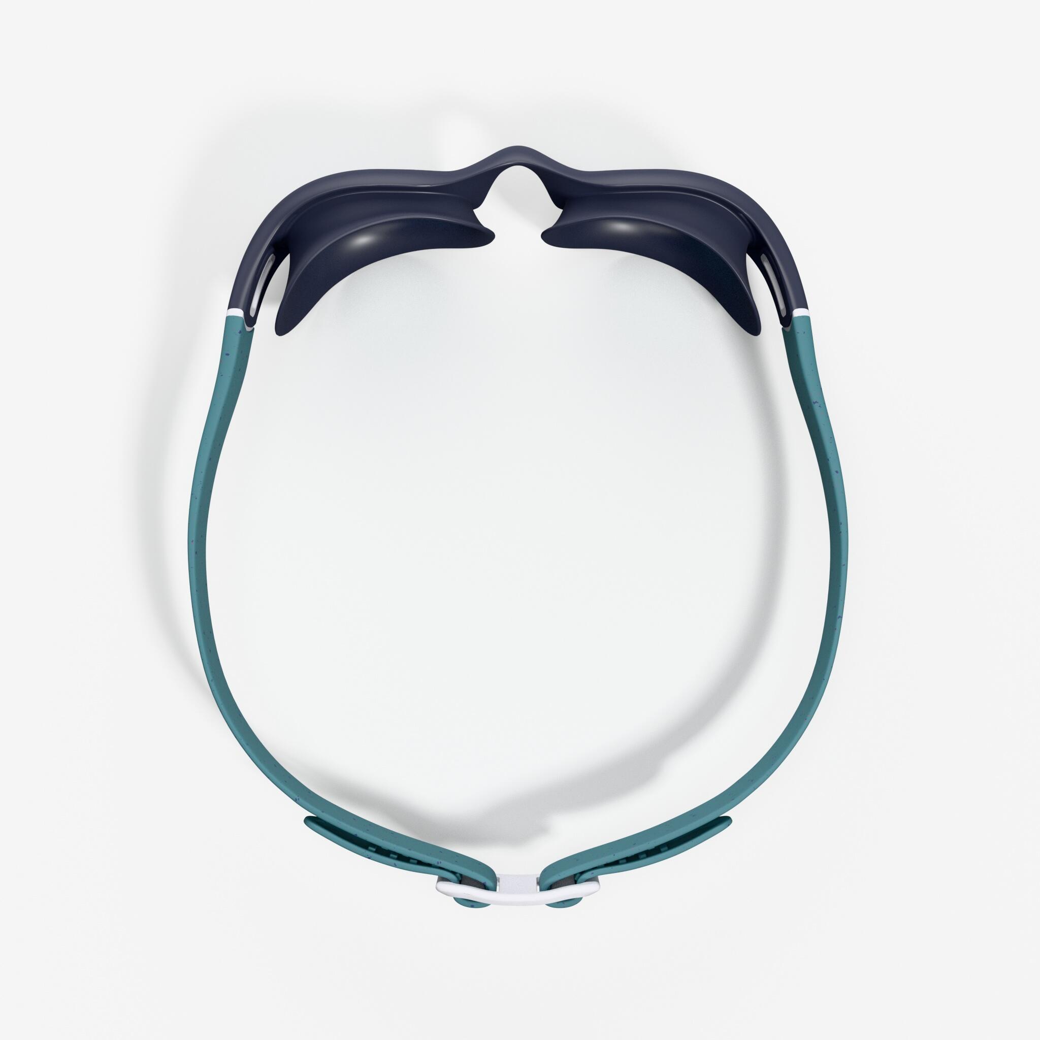 Swimming Goggles L Soft Green Tinted Secure Fit Turquoise