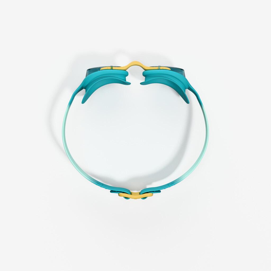 Lunettes de natation Junior - Xbase turquoise teintées vert