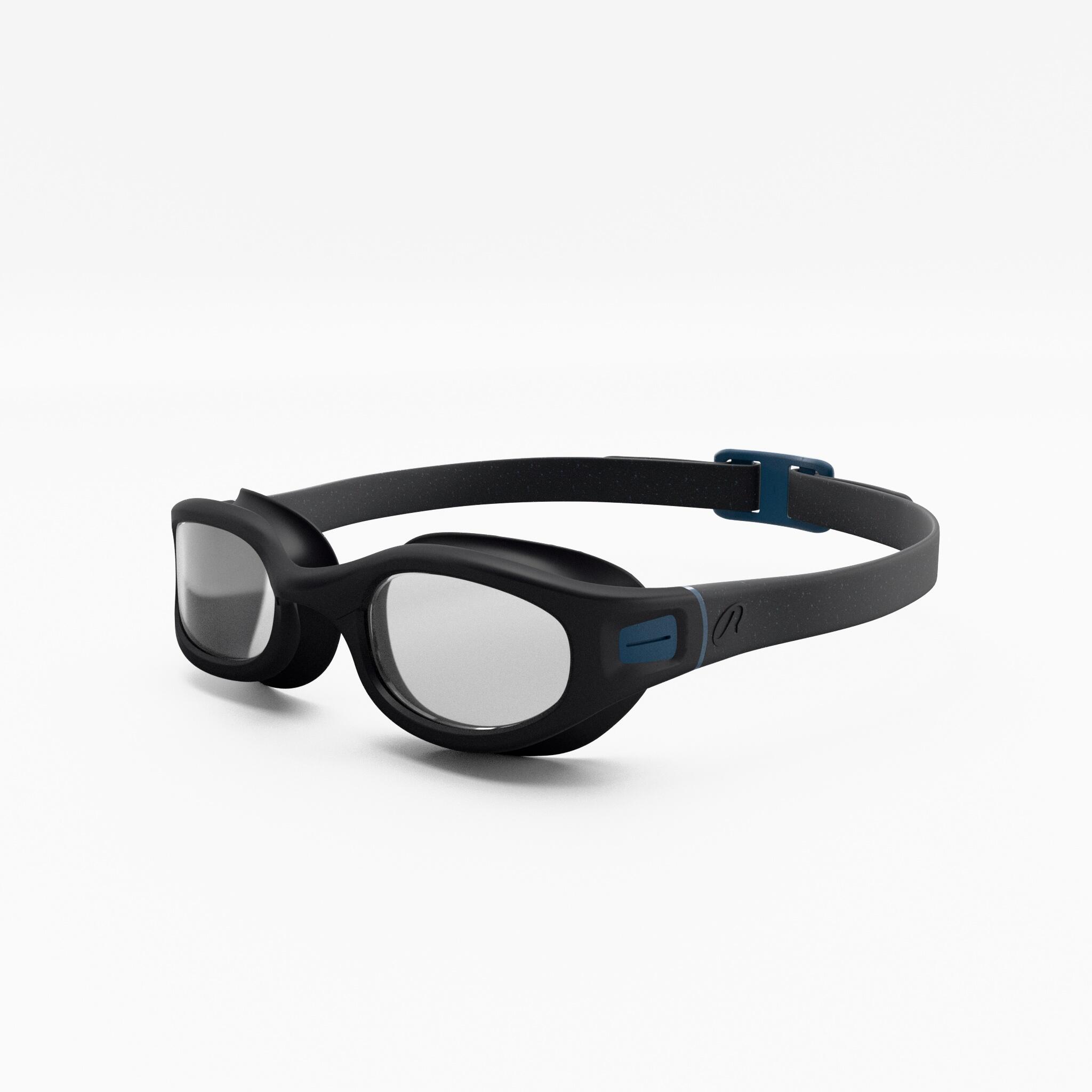 Swimming goggles Size L Soft black non-tinted