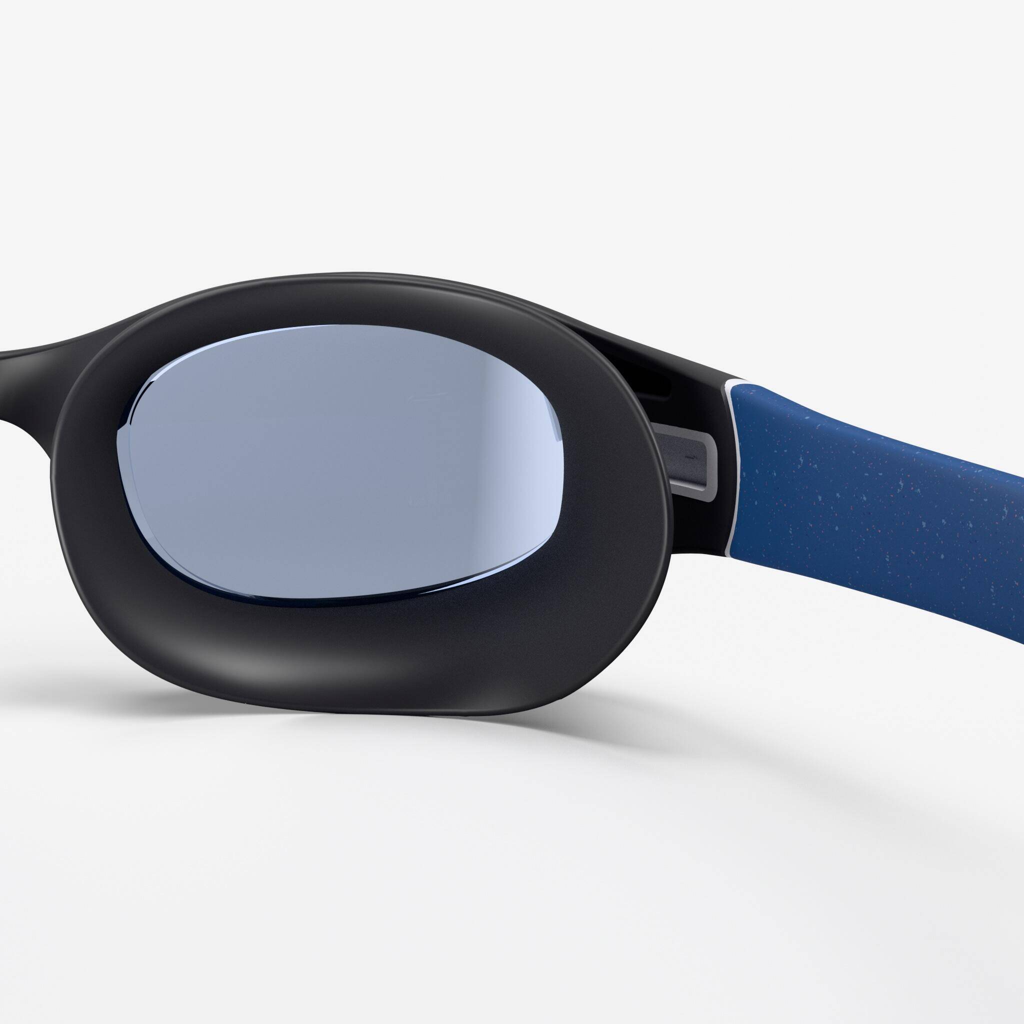 Swimming Goggles L Soft Black Blue Tinted Lightweight & Secure -  4