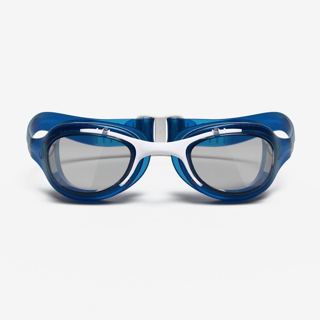 Lunettes de natation xbase - verres clairs - taille junior - bleu blanc