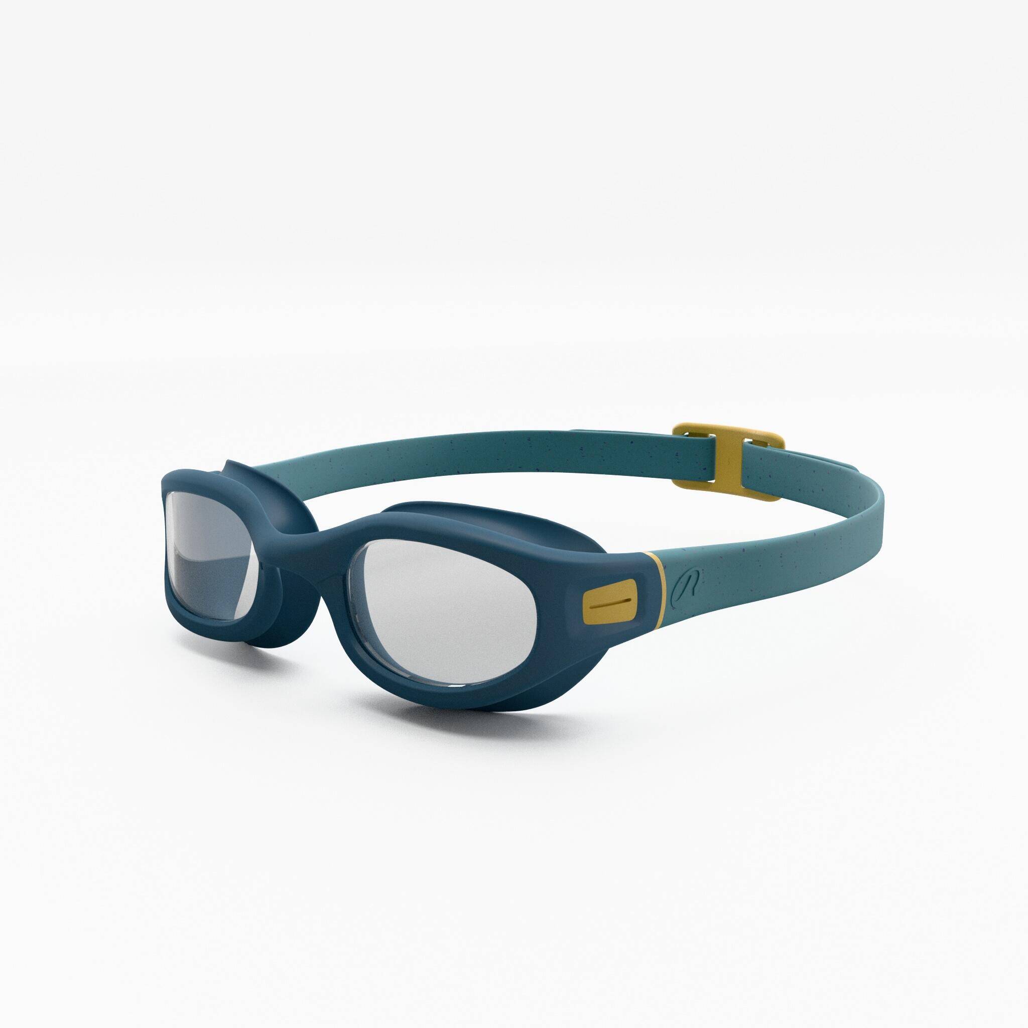 Swimming Goggles Soft Small Clear Lenses Comfortable Fit Blue Yellow