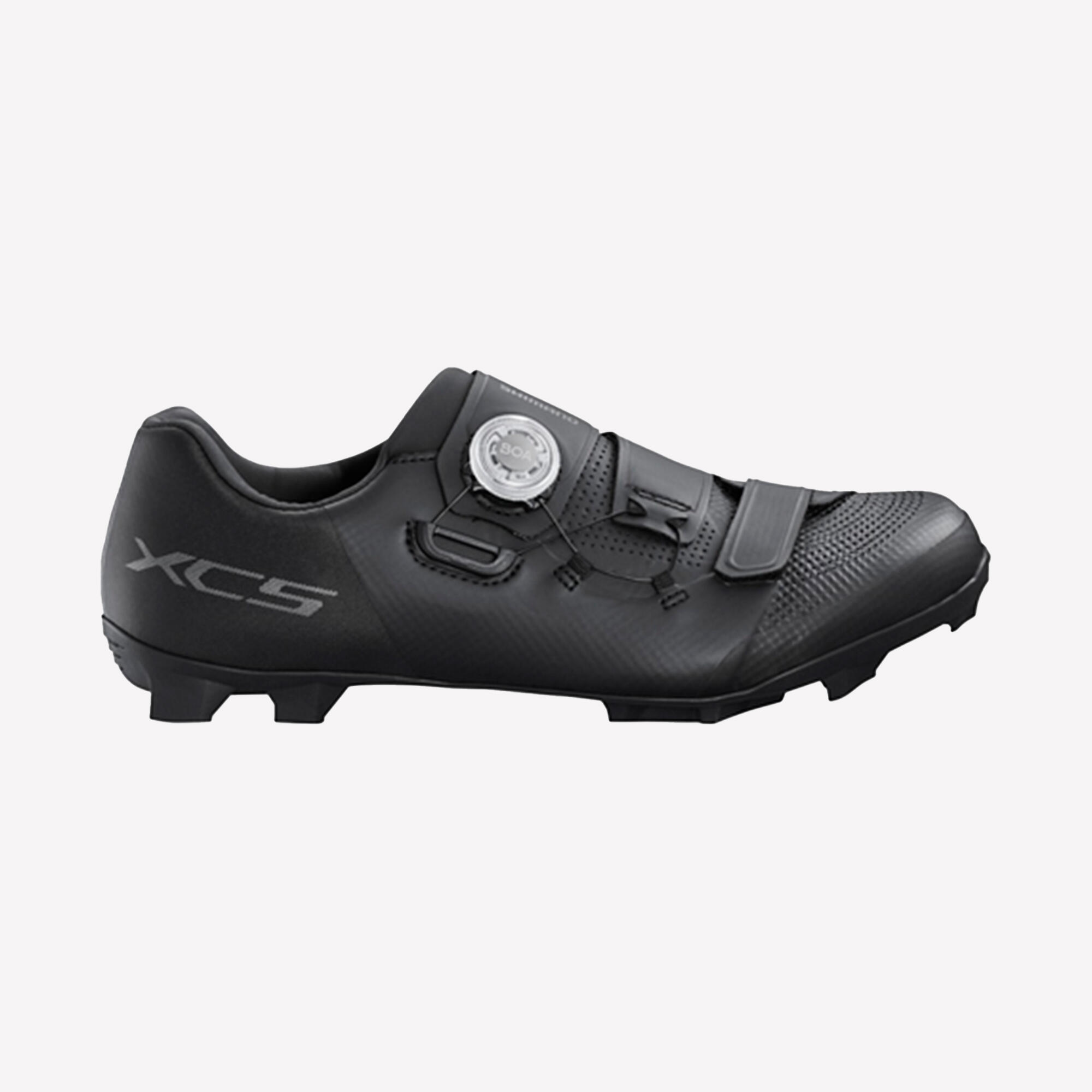 Calçado de btt shimano xc502 preto (compatível com spd, gravel)