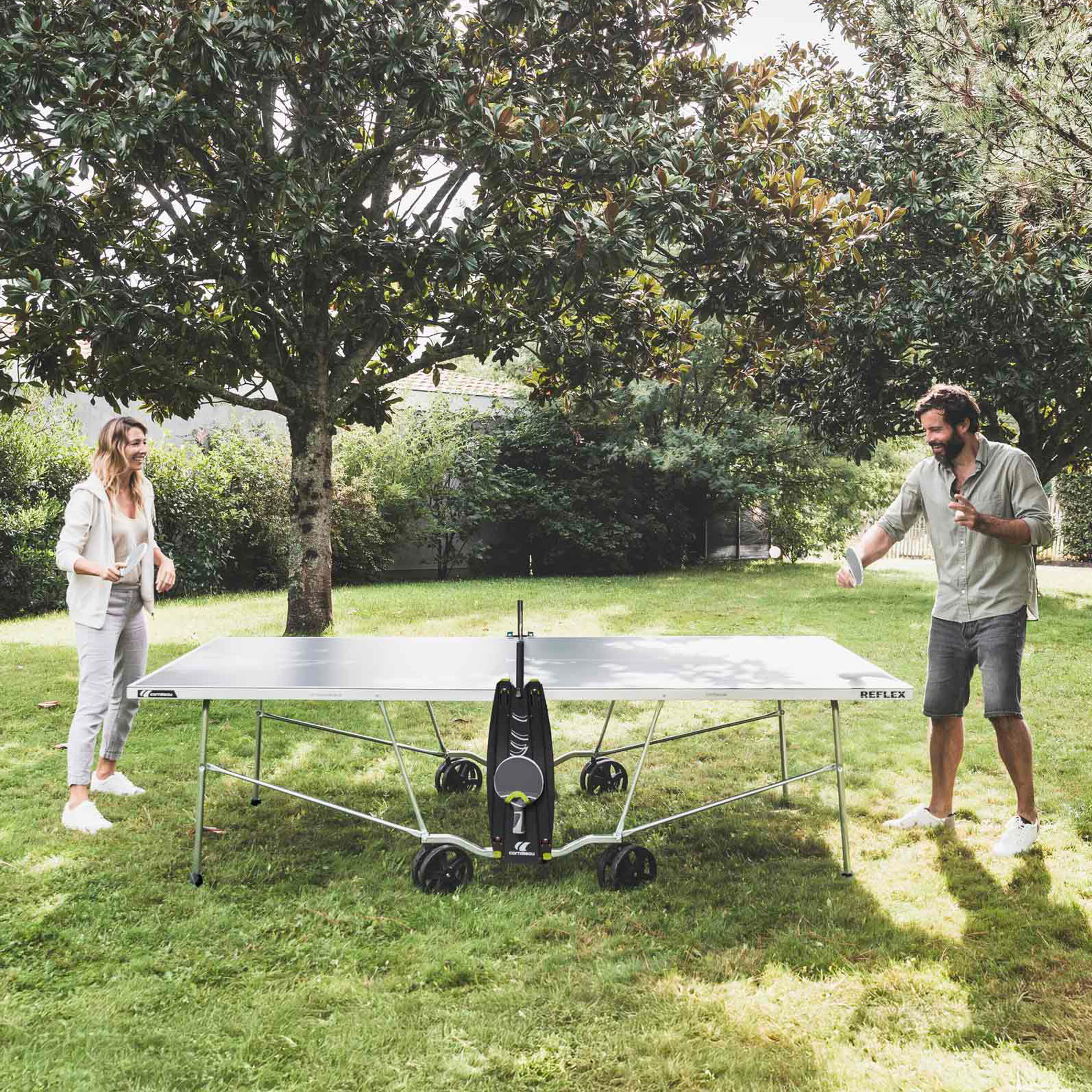 TABLE DE PING PONG EXTÉRIEURE REFLEX GRISE 14/19