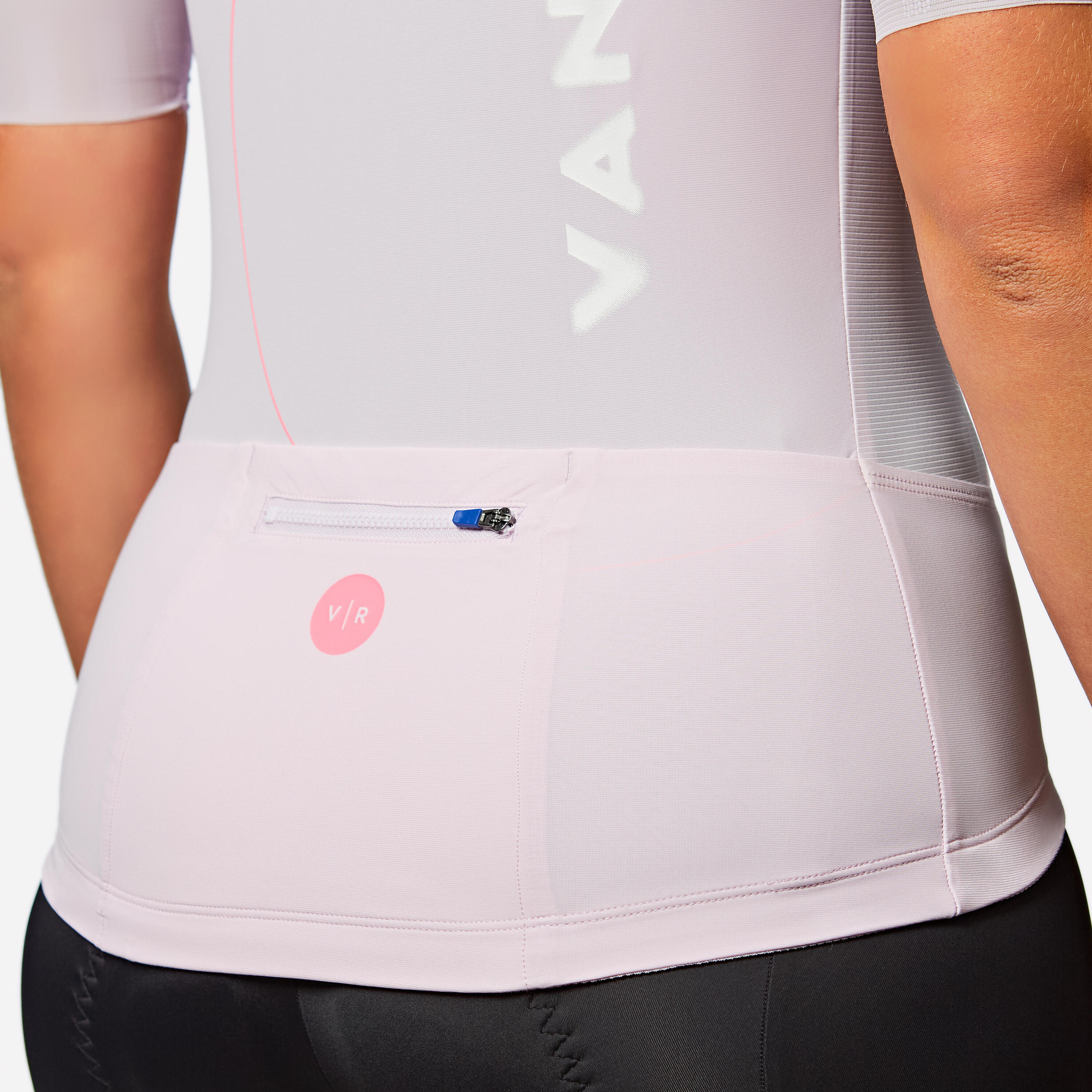 Radtrikot Rennrad kurzarm Sommer Unisex "Racer 2" Lila 5/15