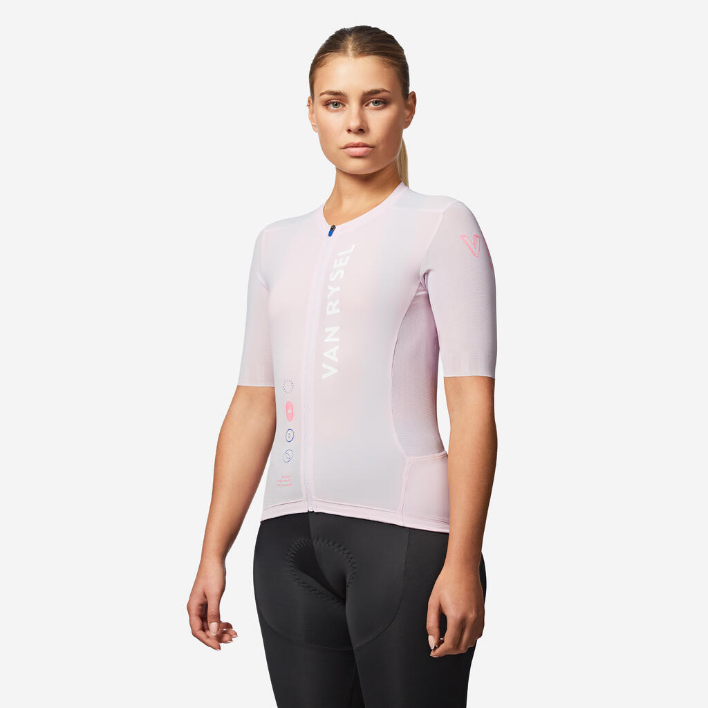Lila uniseks biciklistička majica kratkih rukava RACER 2