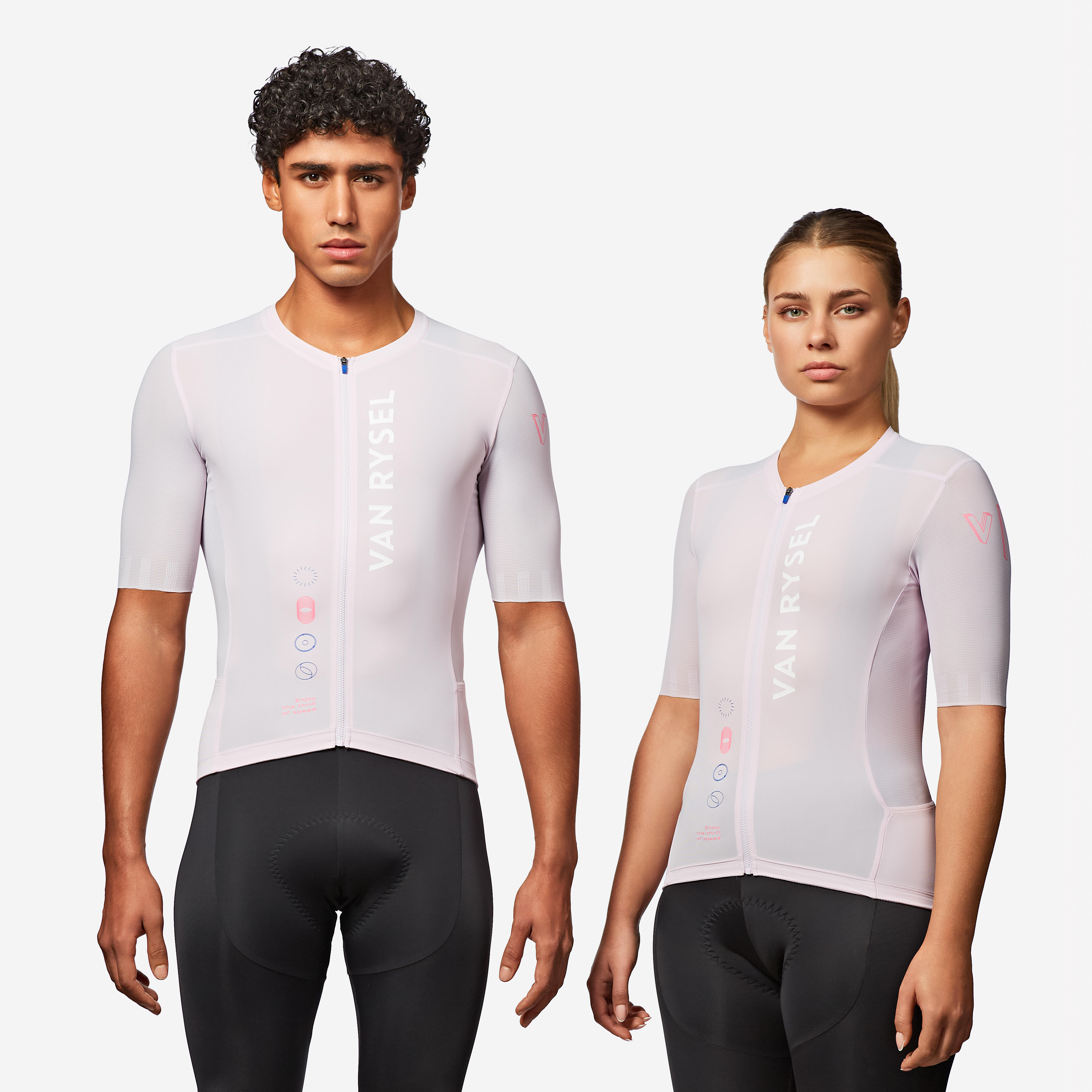 Camisola de manga curta de verão de ciclismo de estrada unissexo racer 2 lilás