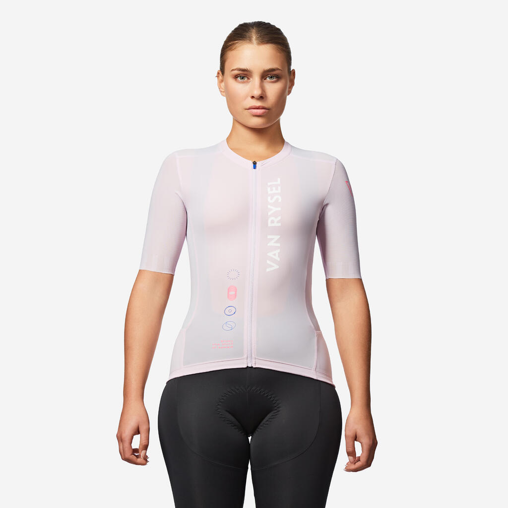 Lila uniseks biciklistička majica kratkih rukava RACER 2
