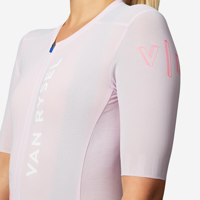 Maillot de vélo route manches courtes été unisexe - racer 2 lila