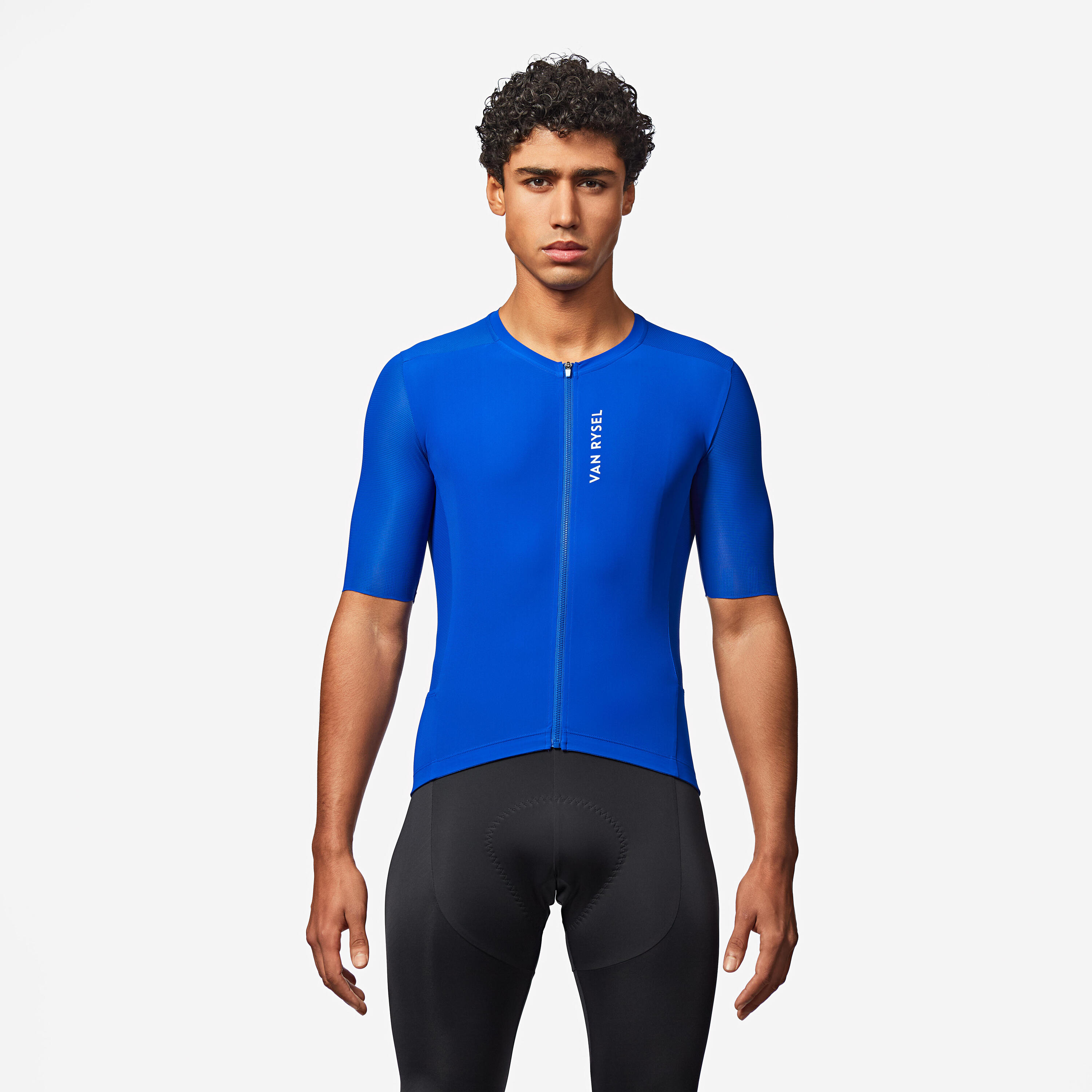 Uniseks wielrenshirt met korte mouwen RACER 2 zomer blauw 2/9