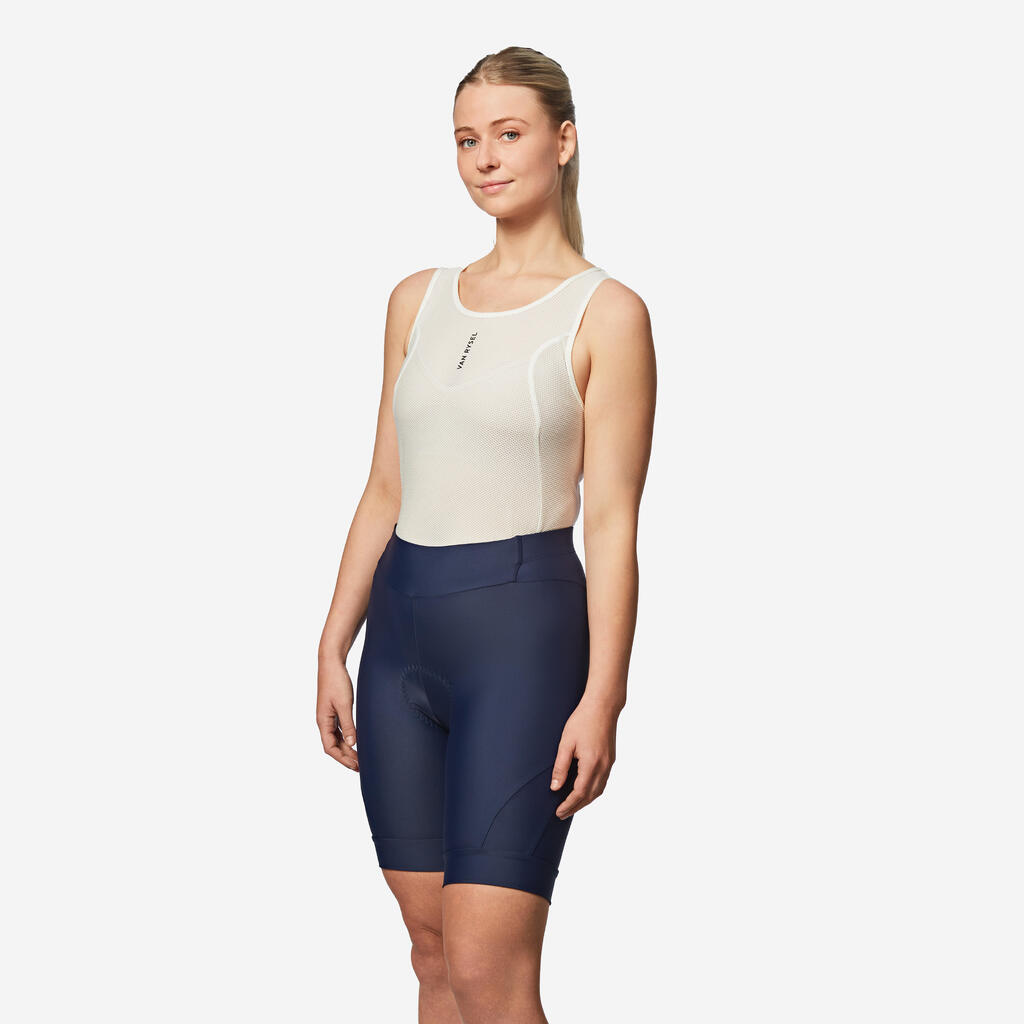 Women's Bibless Summer Road Cycling Shorts Discover - Blue
