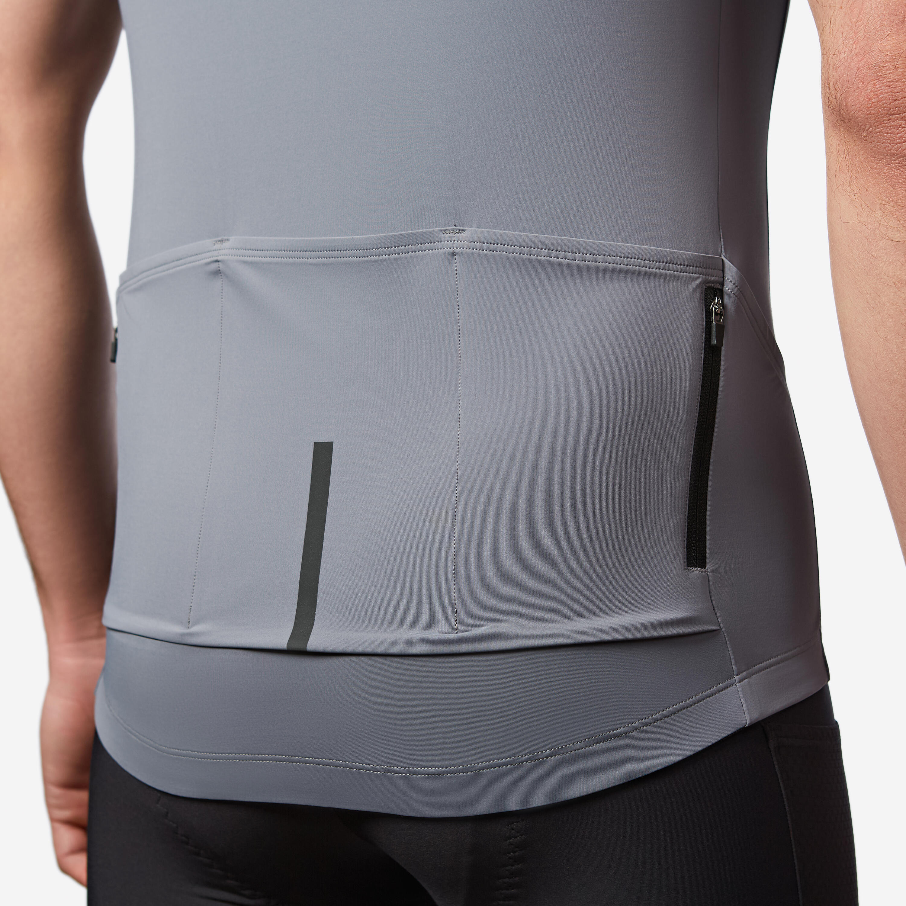 Men's fitted short-sleeved summer road bike jersey - EDR 2 - Grey 4/9