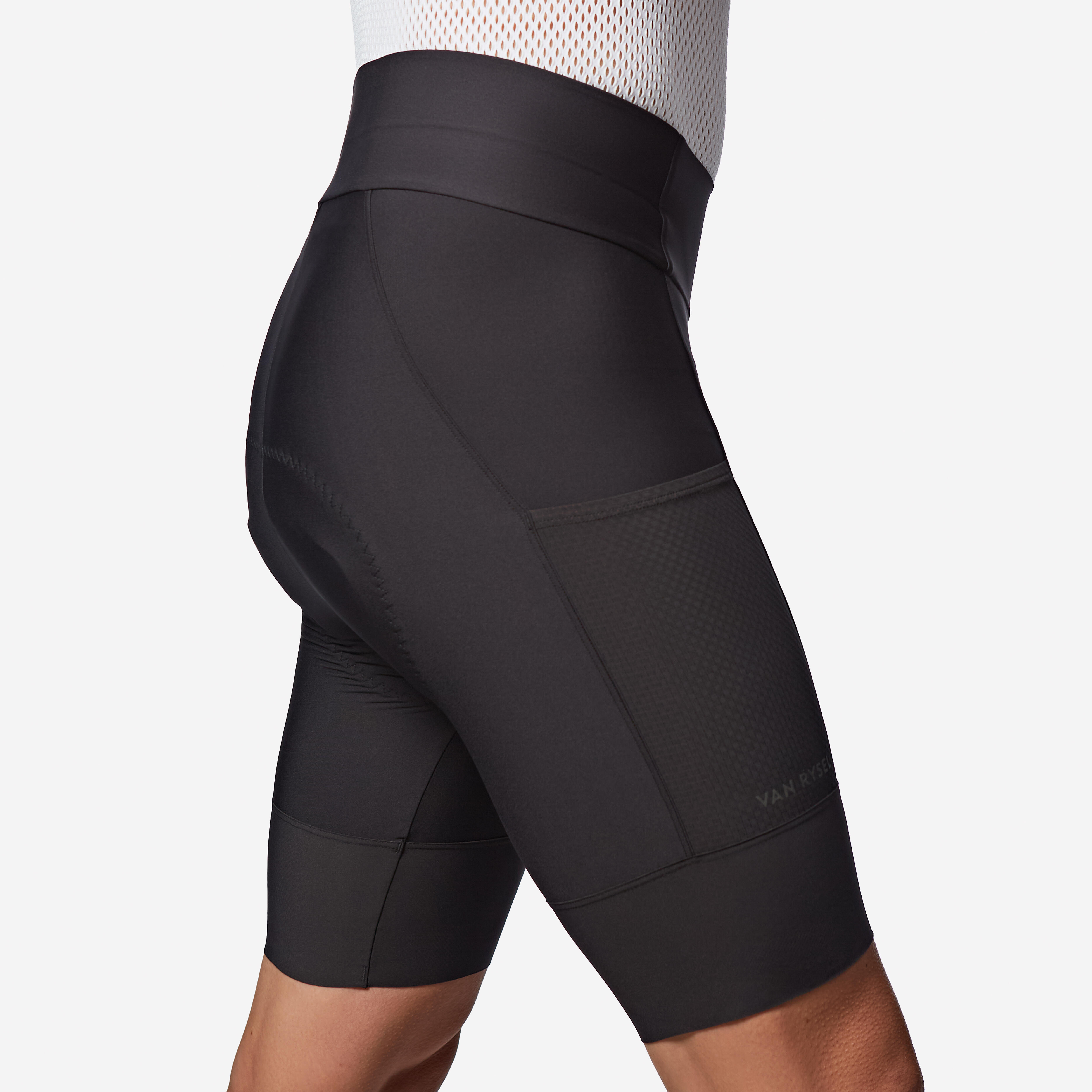 Men's Bibless Road Cycling Shorts, Endurance, EDR-Black