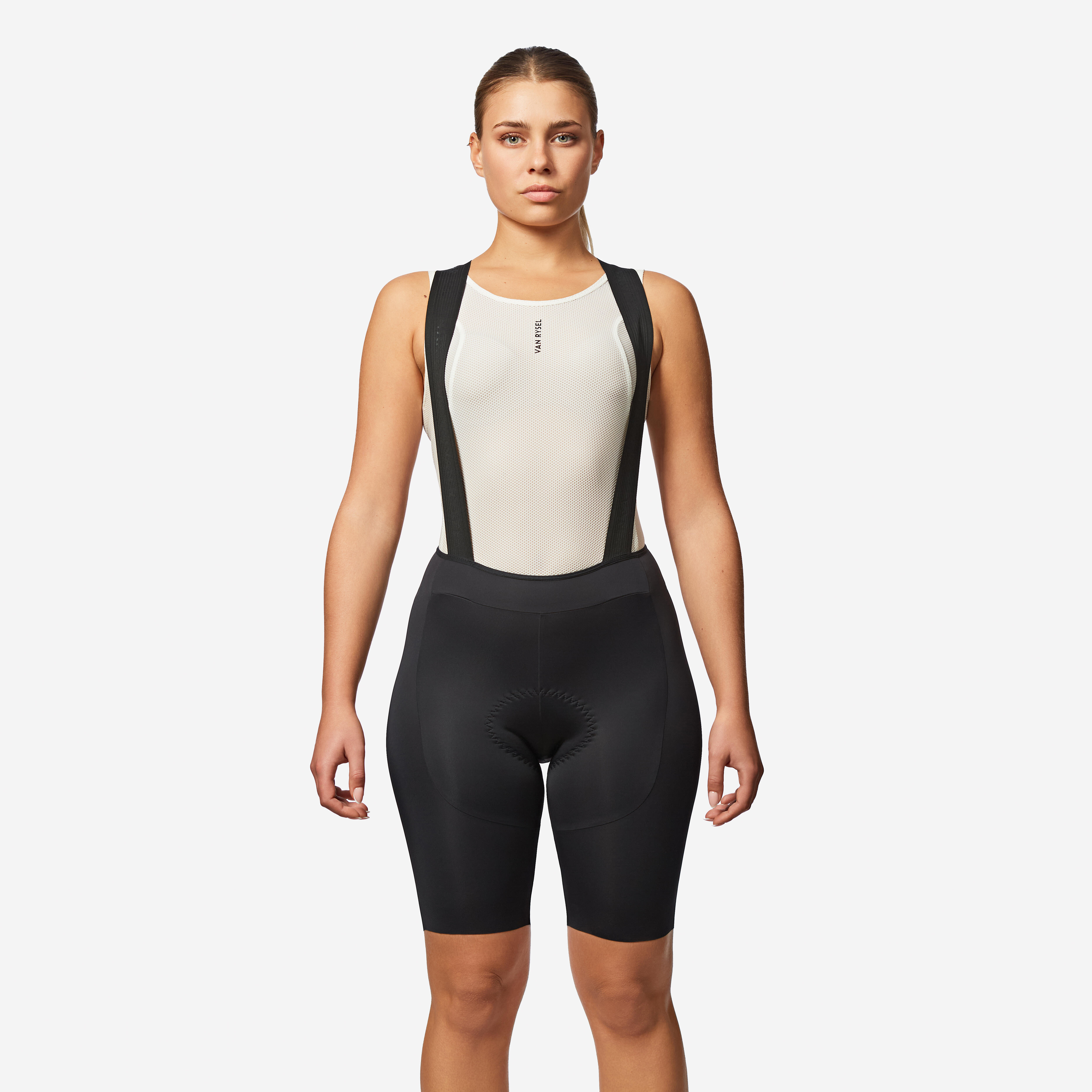 VAN RYSEL Radhose Rennrad Sommer kurz mit Trägern Racer 3 Damen schwarz | 03608390968855 VAN RYSEL Radhose Rennrad Sommer kurz mit Trägern Racer 3 Damen schwarz | 03608390968855
