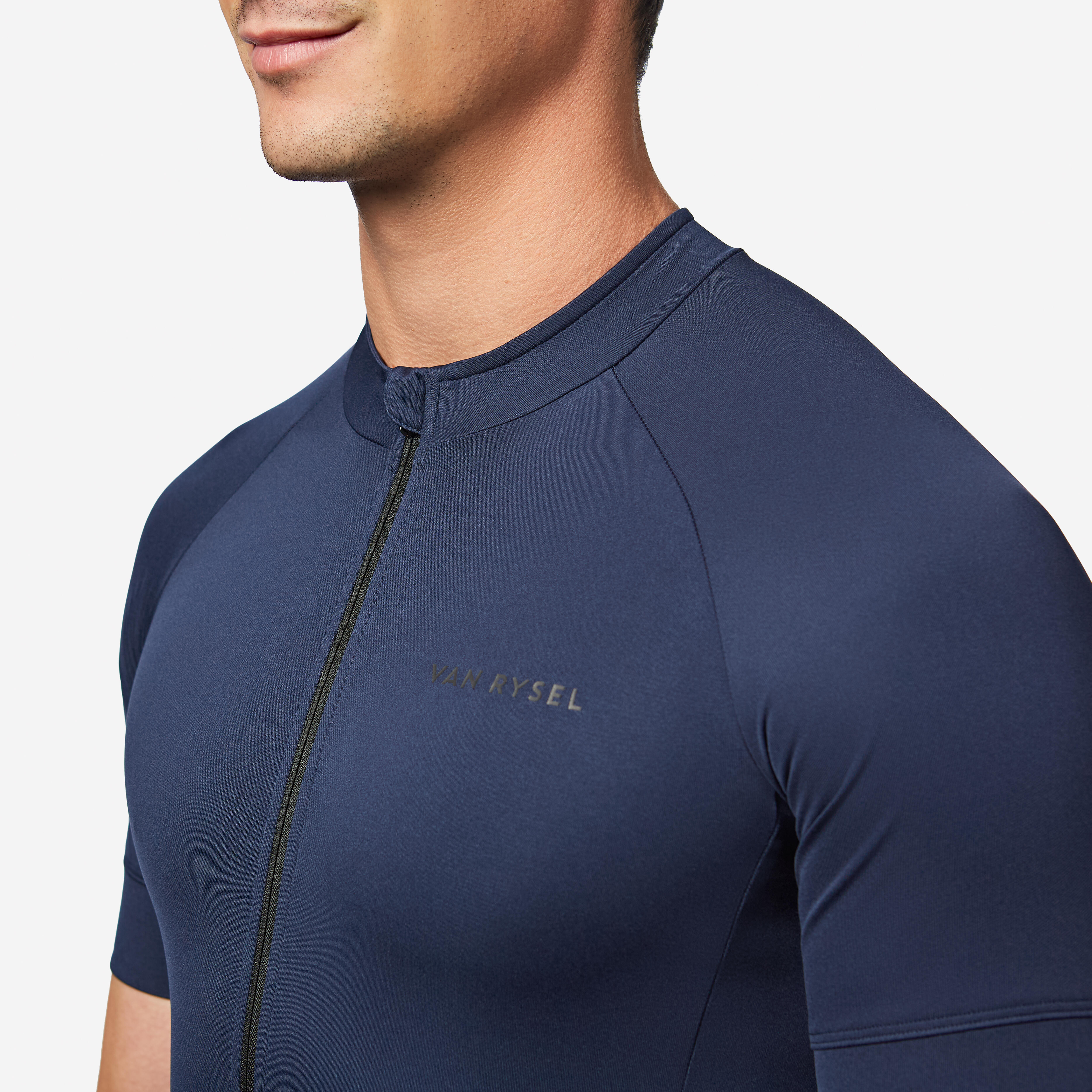 Men's road biking short-sleeved top - Discover steel blue