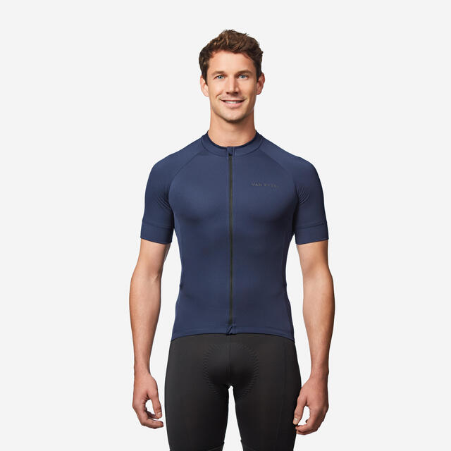 Radtrikot Rennrad kurzarm Sommer Regular Discover Herren Blau 