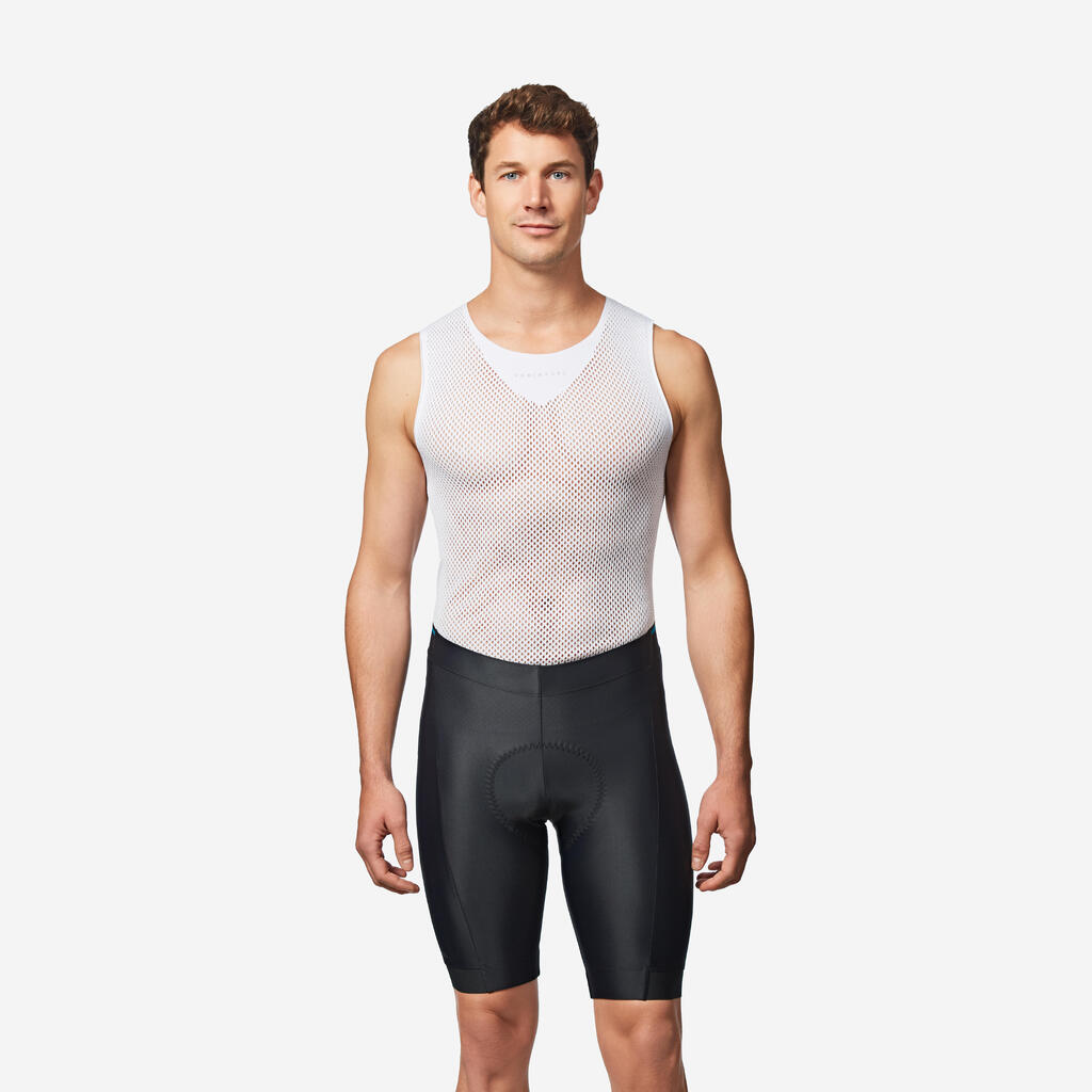 CUISSARD DE VELO SANS BRETELLES  HOMME RC100 NOIR