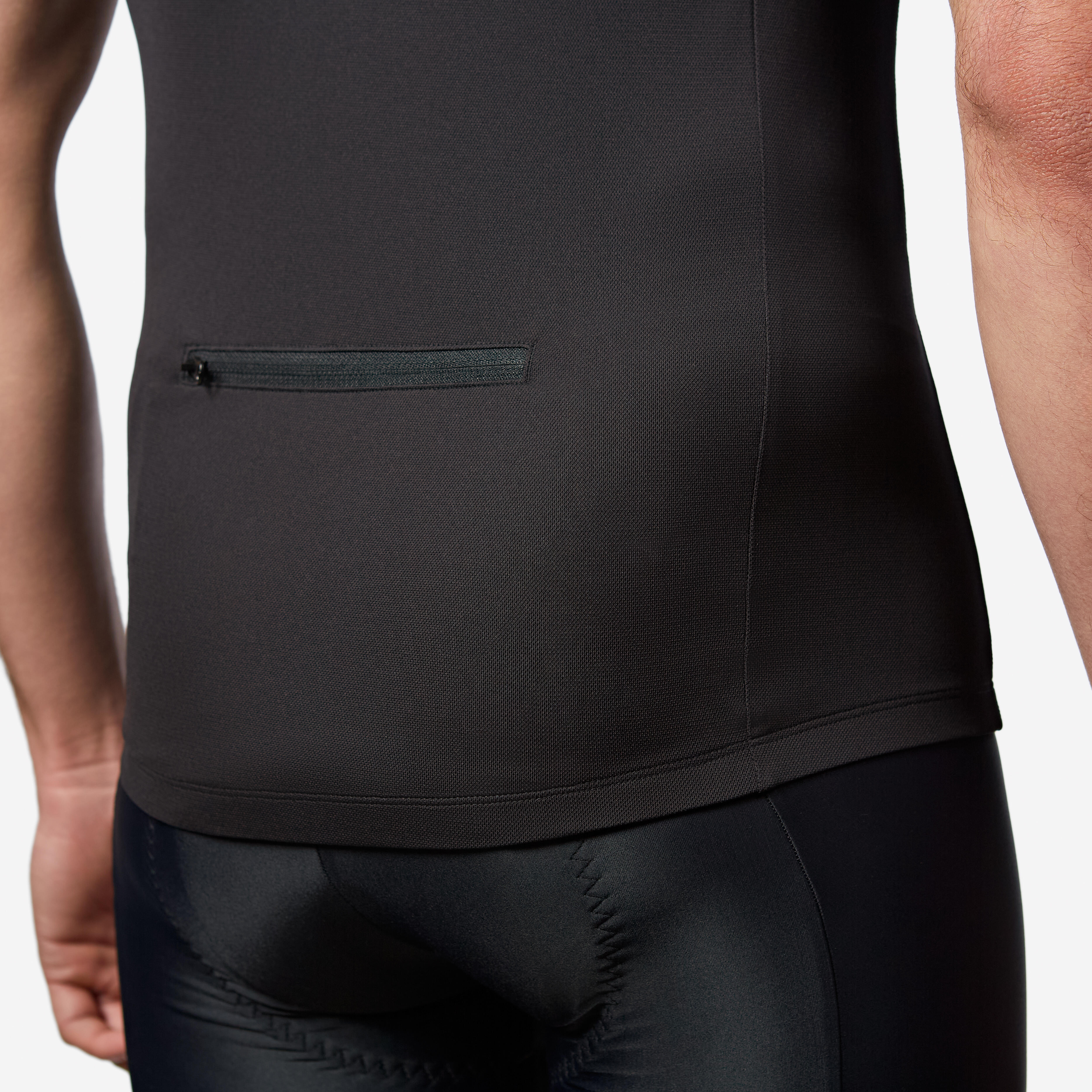 Maillot de vélo de route à manches courtes homme - Essentiel noir - VAN RYSEL