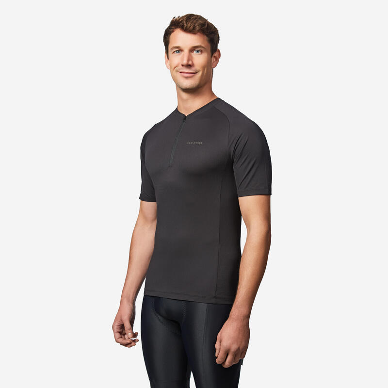 Velotrikot Rennvelo kurzarm Herren Schwarz 
