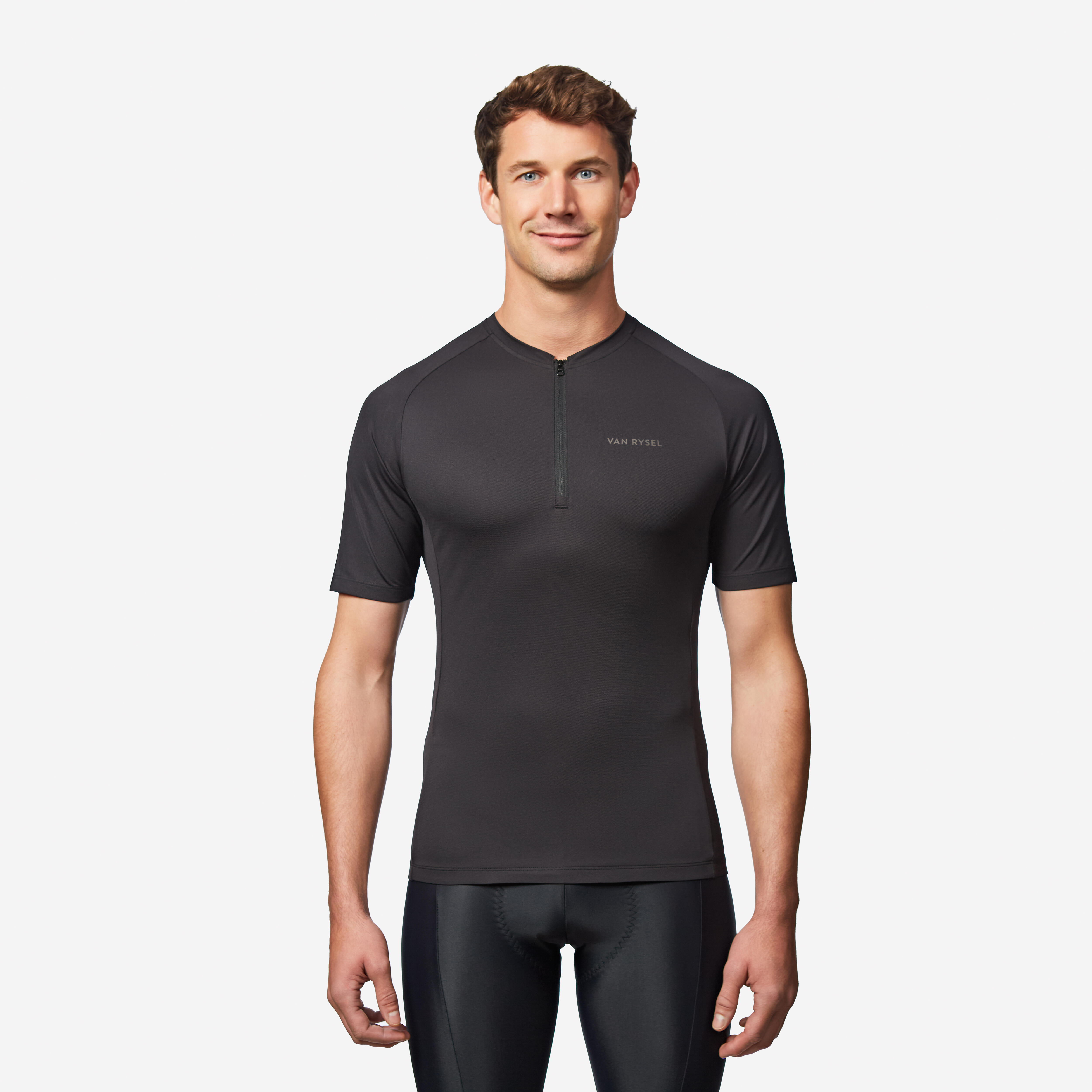 Tricou ciclism pe șosea ESSENTIEL Negru Bărbați