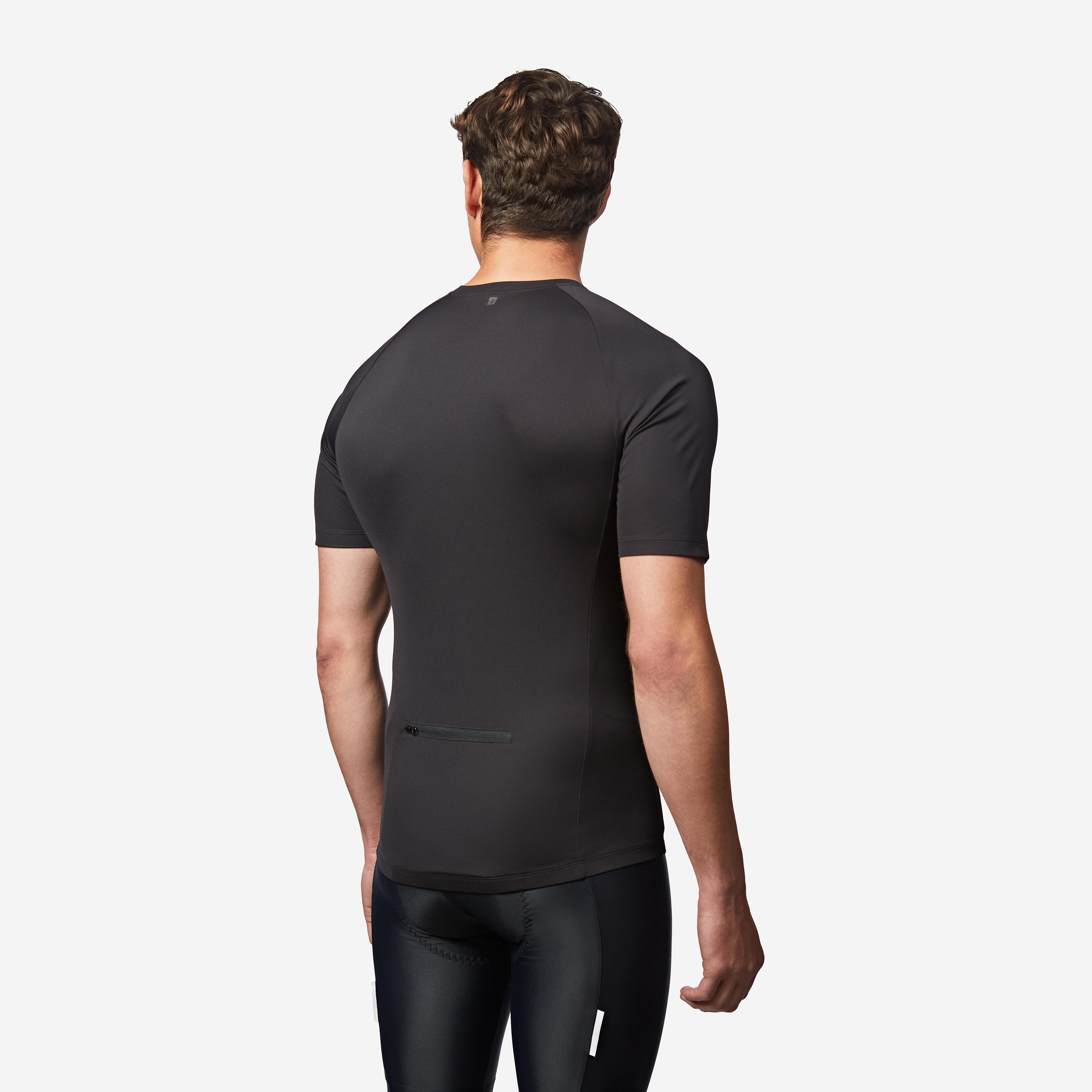 Maillot de vélo de route à manches courtes homme - Essentiel noir - VAN RYSEL
