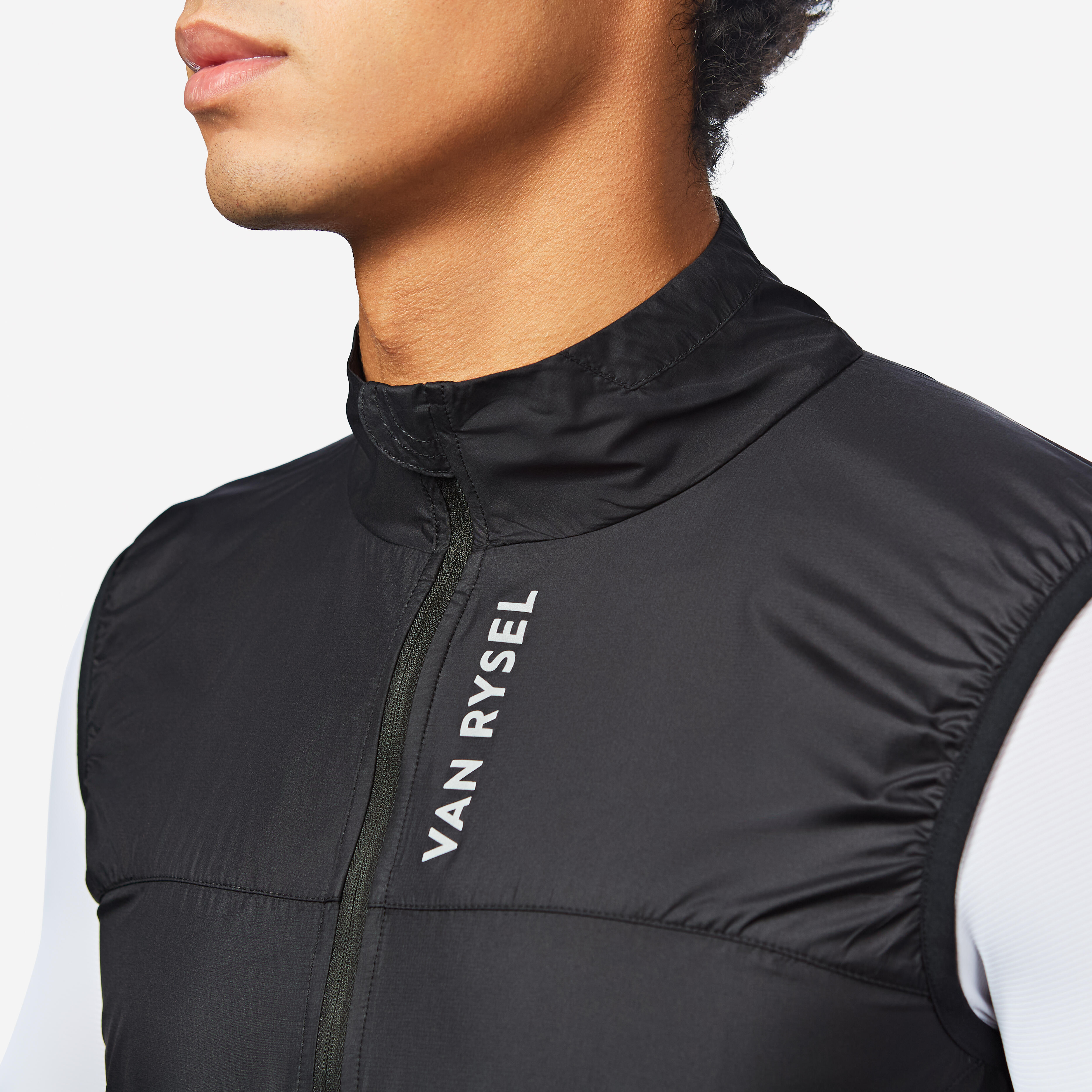 Men's Road Cycling Ultra-Light Sleeveless Windproof Vest, RoadR 500 Black - VAN RYSEL
