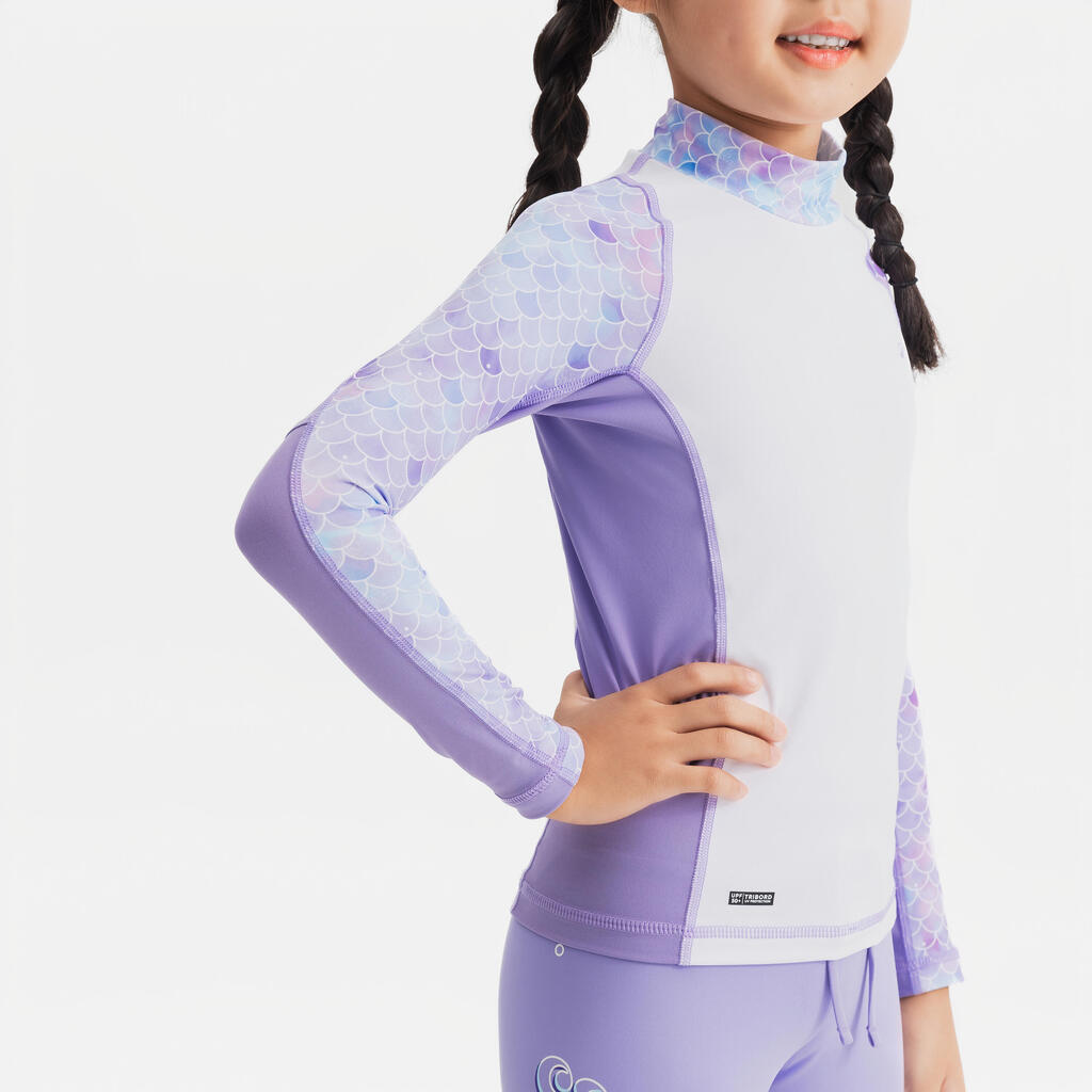 Surfing Girl T-shirt anti uv  manches longues 500 - MERMAID PURPLE
