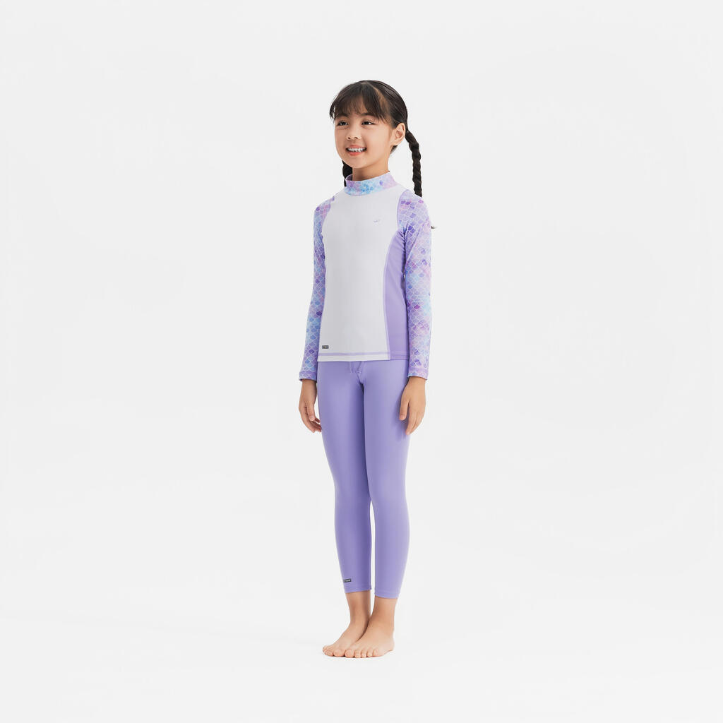 Surfing Girl T-shirt anti uv  manches longues 500 - MERMAID PURPLE